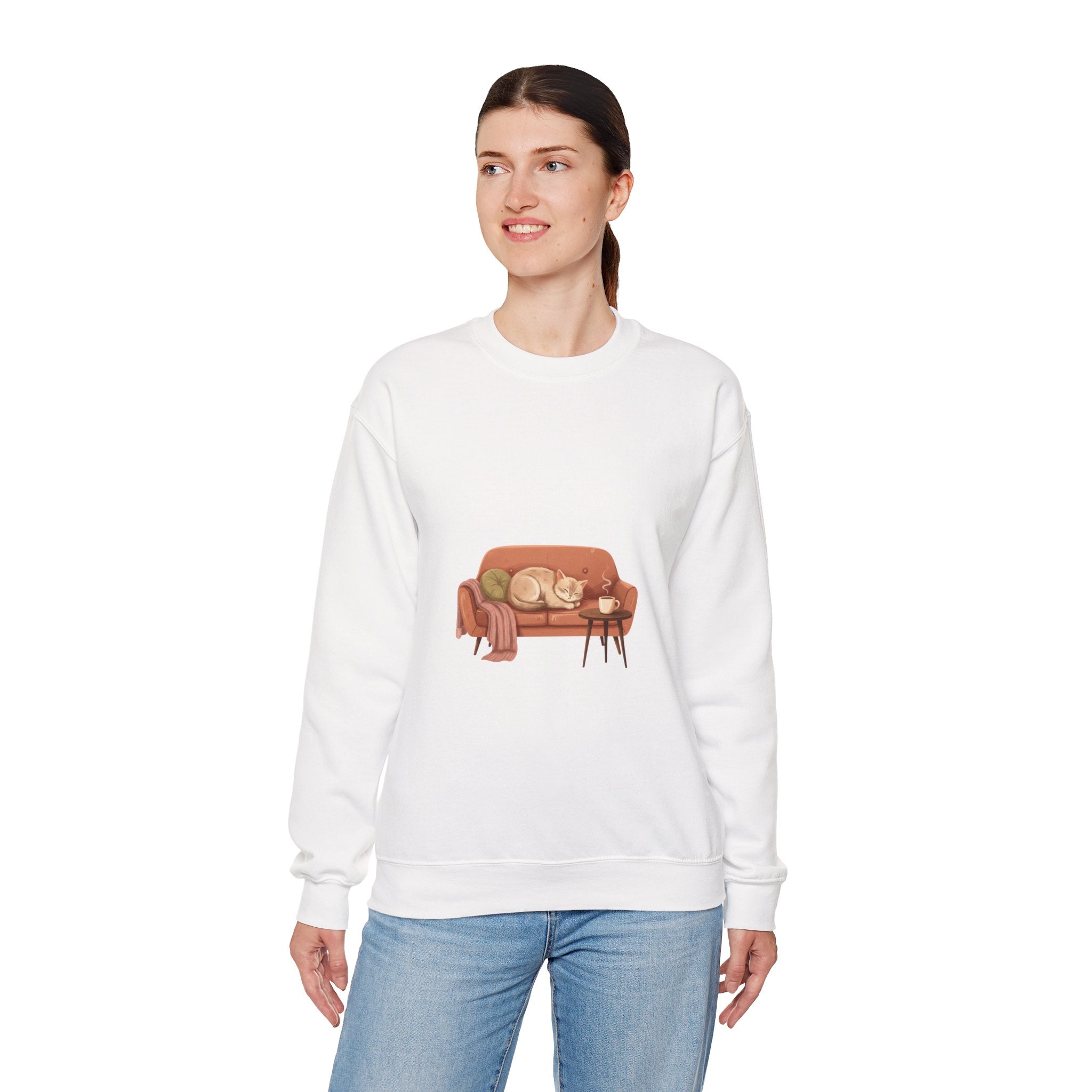Cozy Couch Illustration Sweatshirt | hygge, cozycore