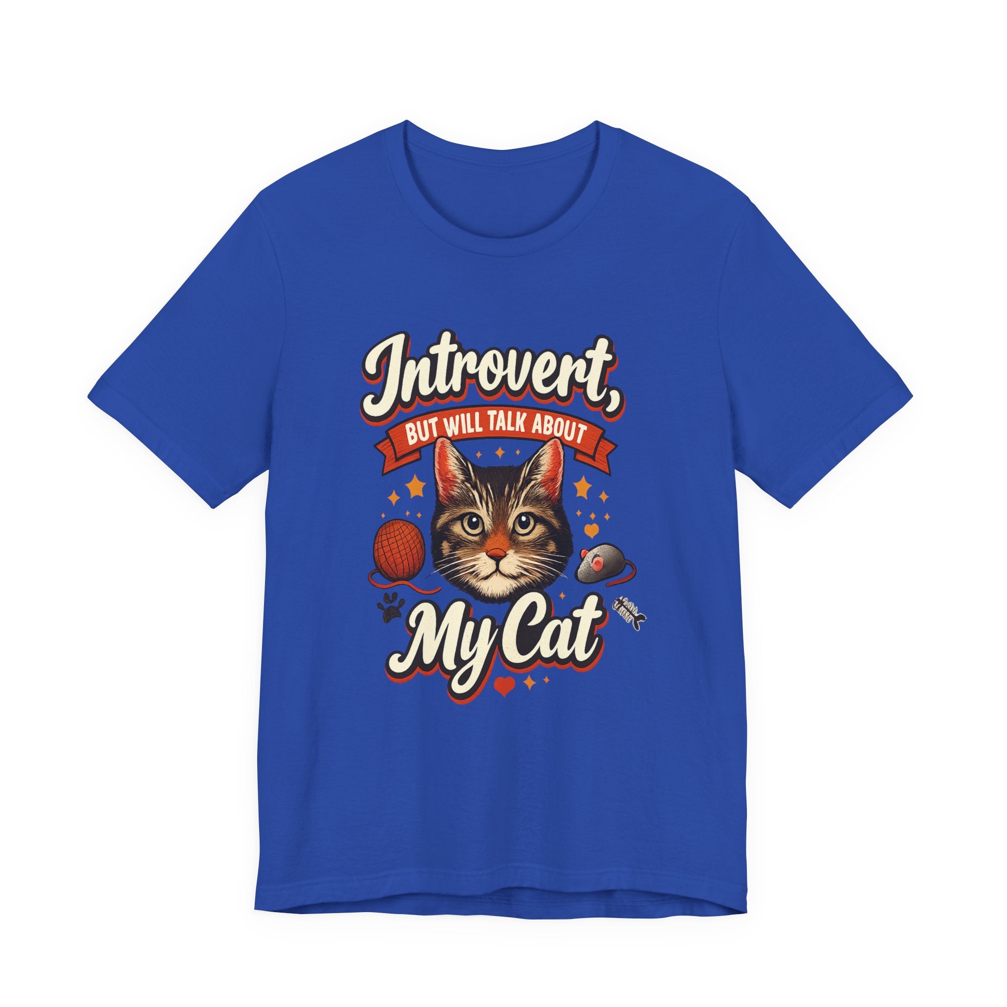 Introvert But Will Talk About My Cat T-Shirt — Funny Cat Lover Tee
