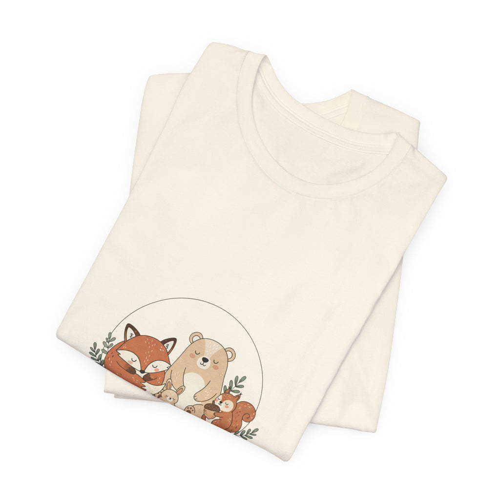 Cozy Winter Forest Critters Tee | cute animal illustration