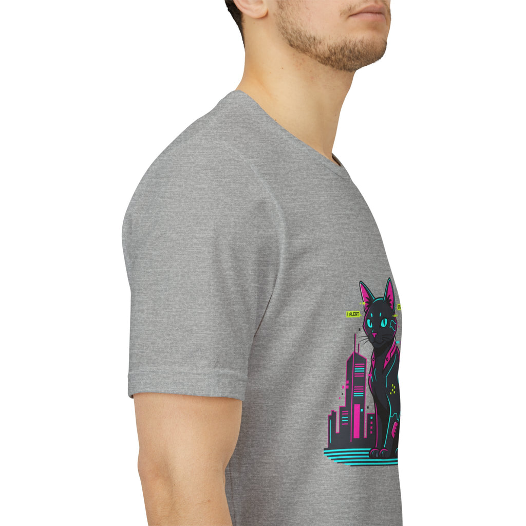 Cyber Cat City Tee | Retro OS Error, pixel popup aesthetic
