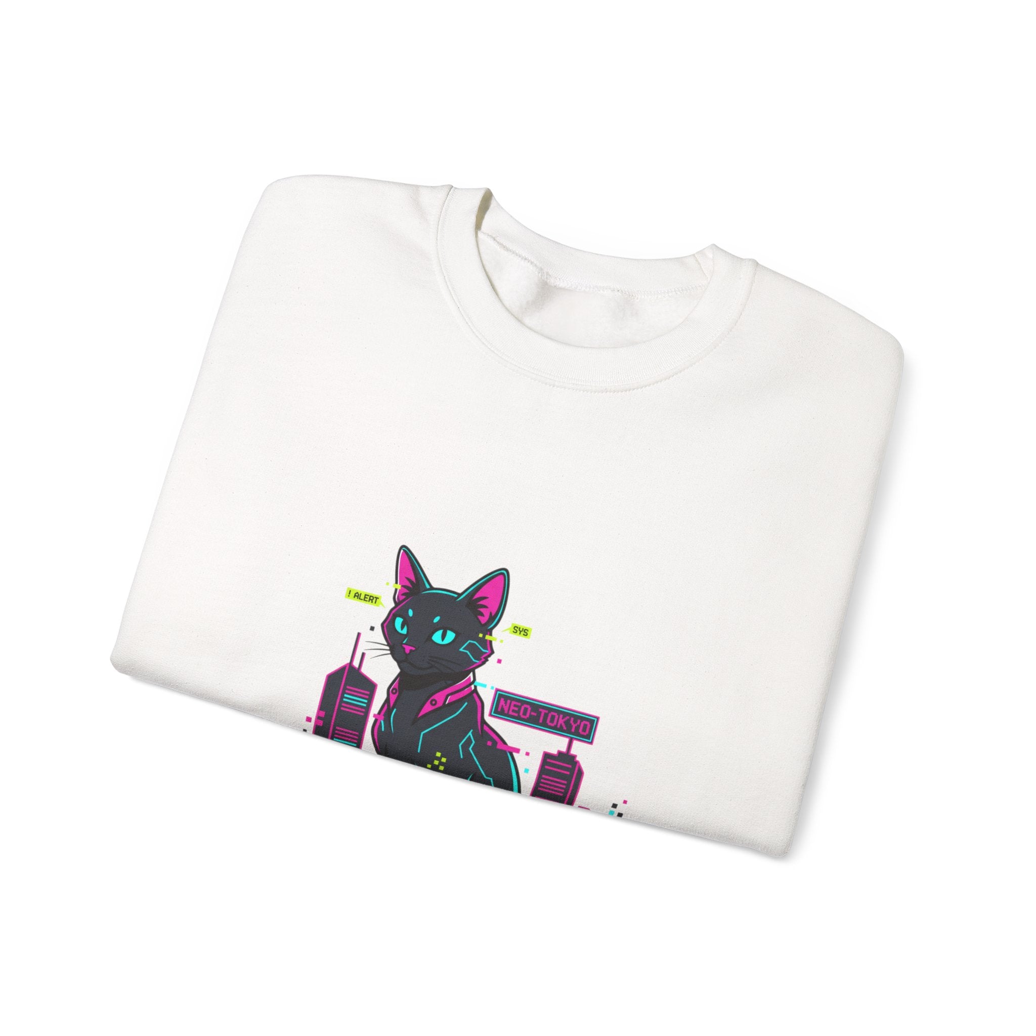 Cyberpunk Cat City sweatshirt | retro OS error, pixel dialog aesthetic