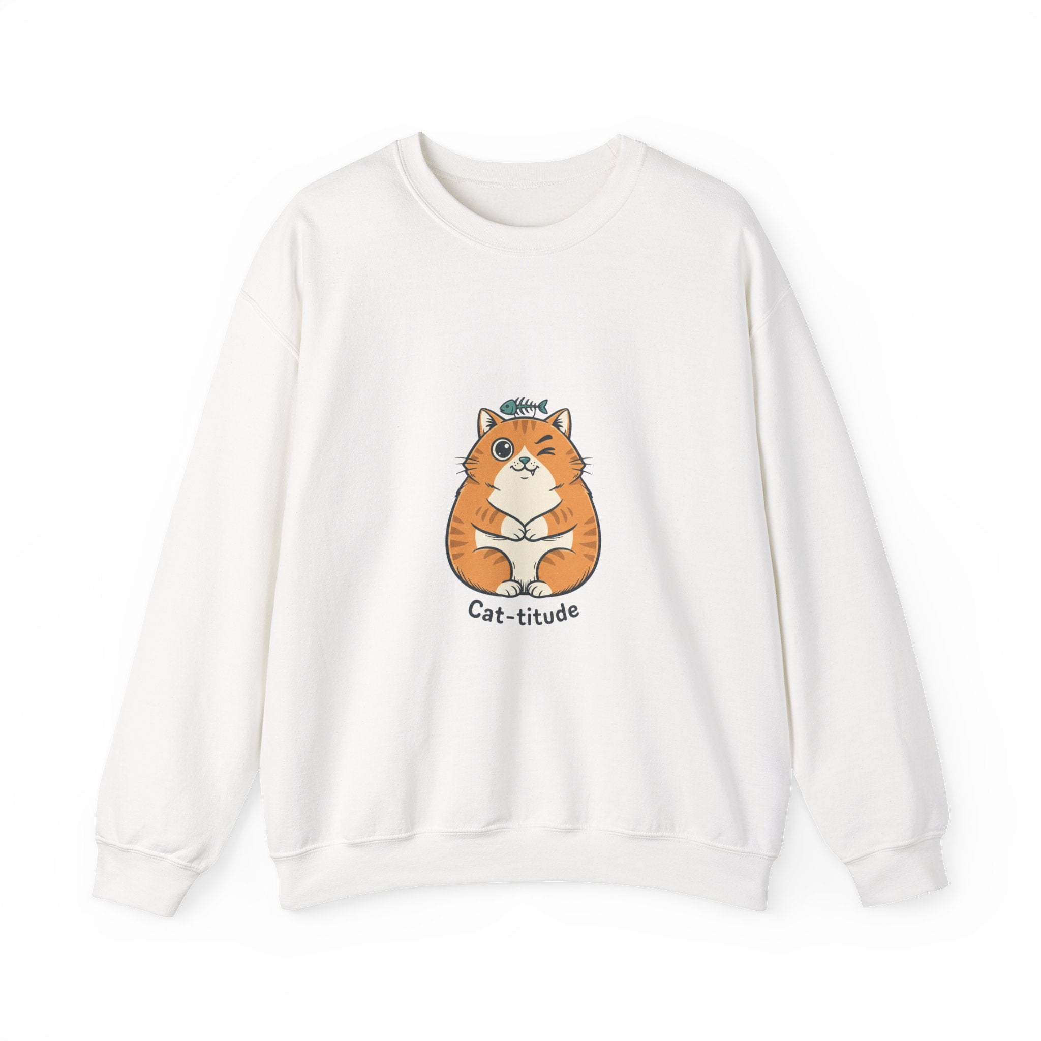 Cat-titude Crewneck Sweatshirt | sarcastic shirt, 90s aesthetic humor
