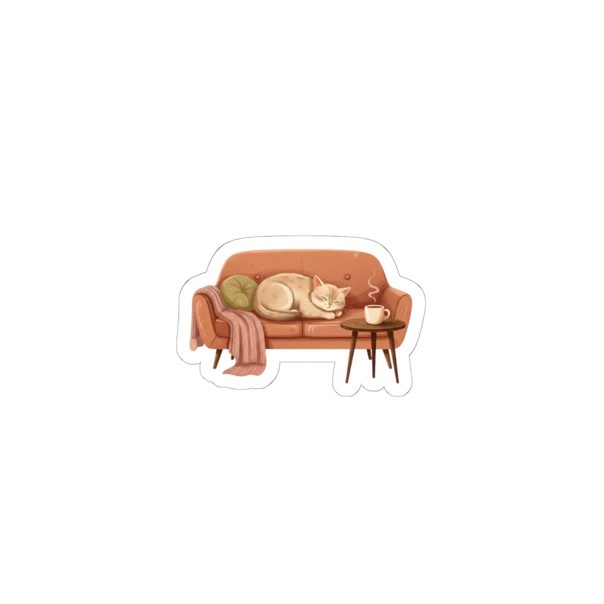 cozy couch cat sticker | cozycore hygge, homebody vibes