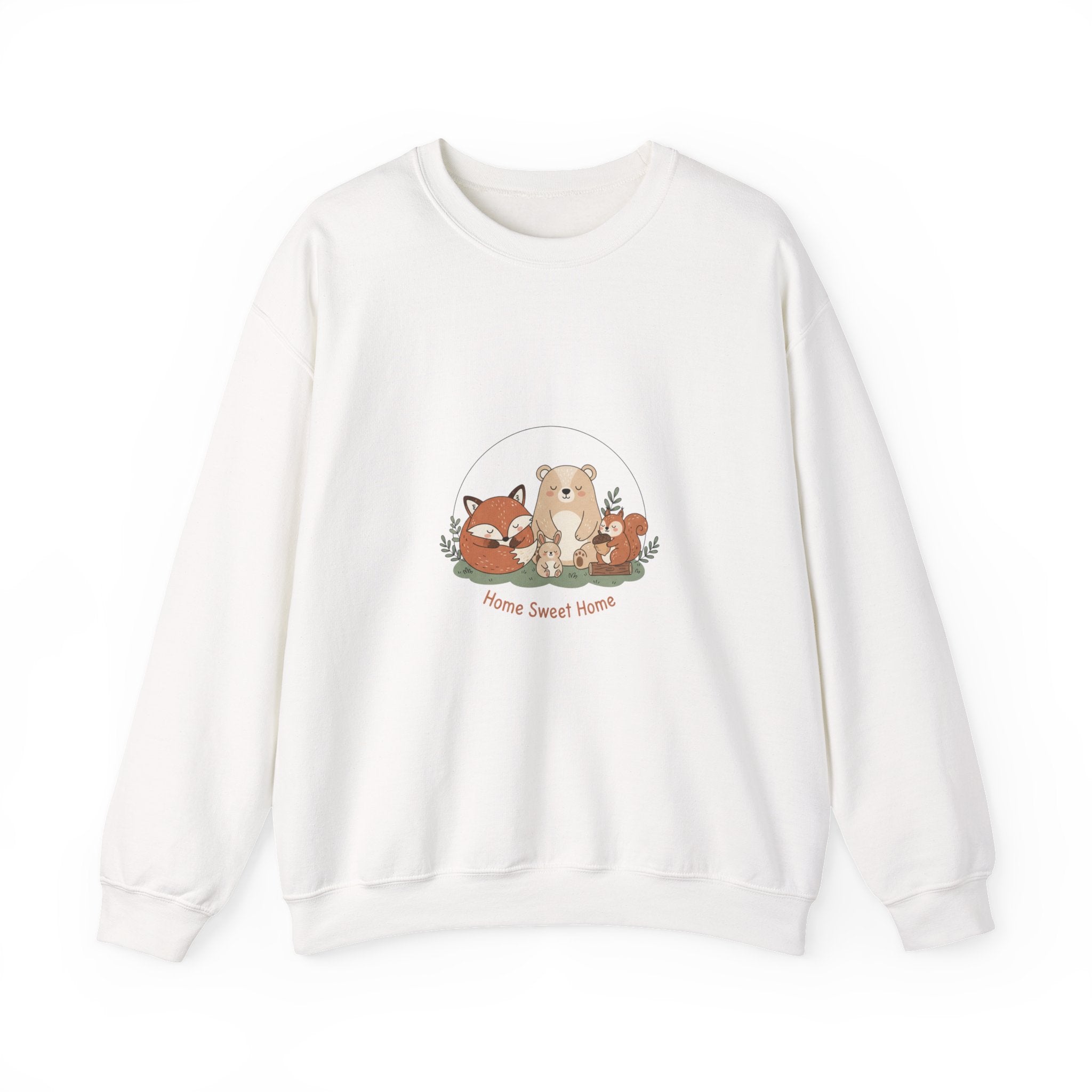 cozy winter critters sweatshirt | cute animal illustration, winter forest art