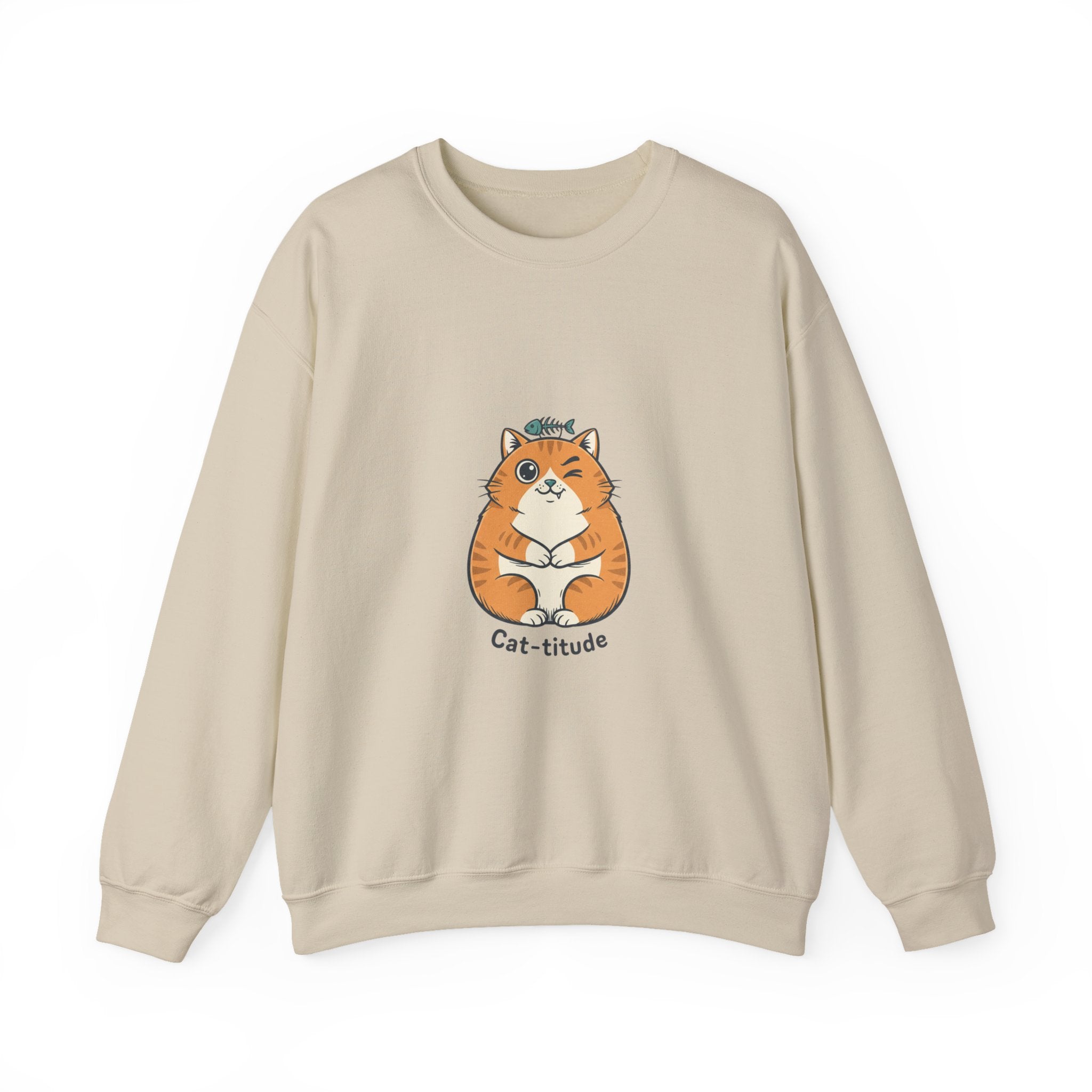 Cat-titude Crewneck Sweatshirt | sarcastic shirt, 90s aesthetic humor