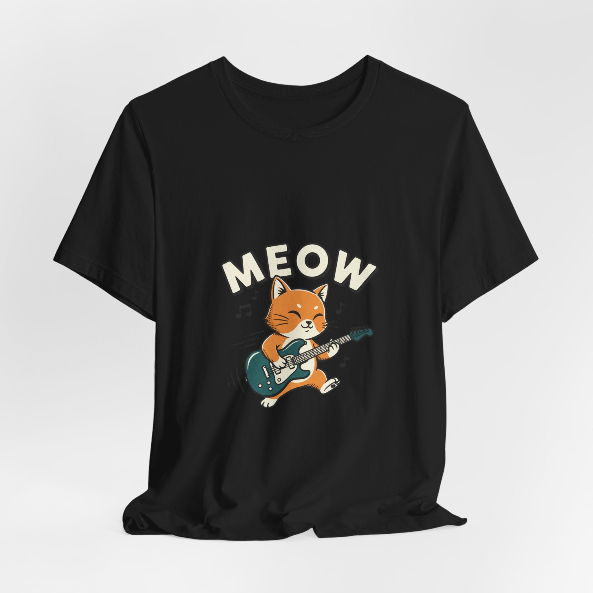 Meow Guitar Cat Tee | loading bar shirt, buffering meme