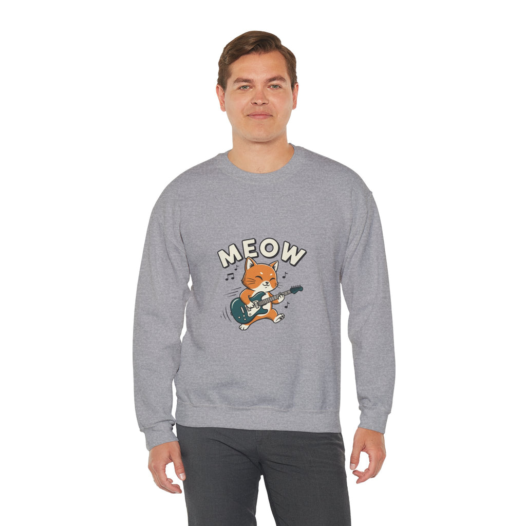 Meow Guitar Cat Sweatshirt | Loading Bar Humor, Buffering Meme
