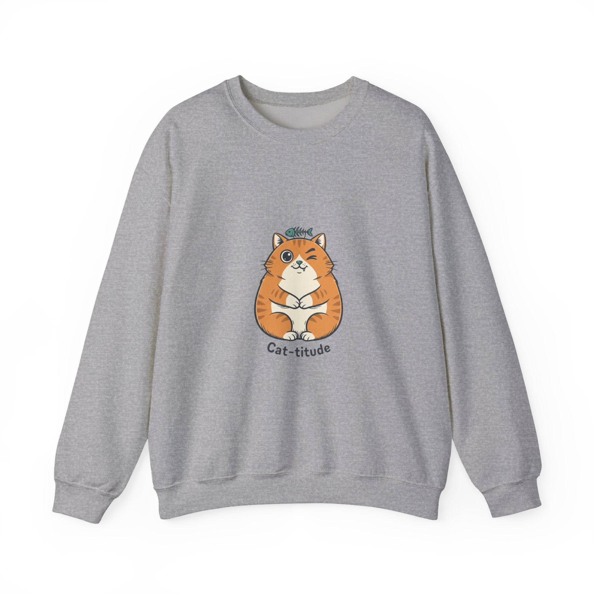 Cat-titude Crewneck Sweatshirt | sarcastic shirt, 90s aesthetic humor