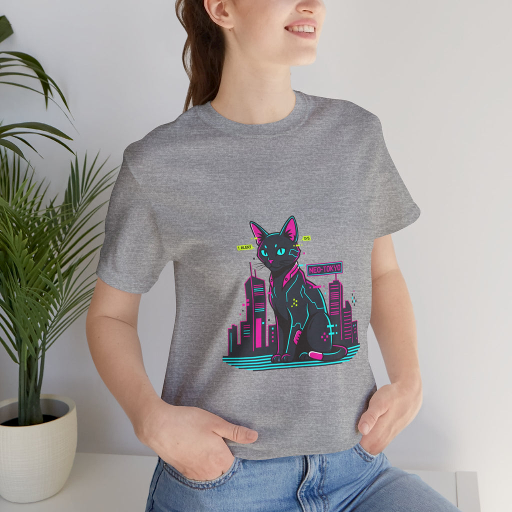 Cyber Cat City Tee | Retro OS Error, pixel popup aesthetic