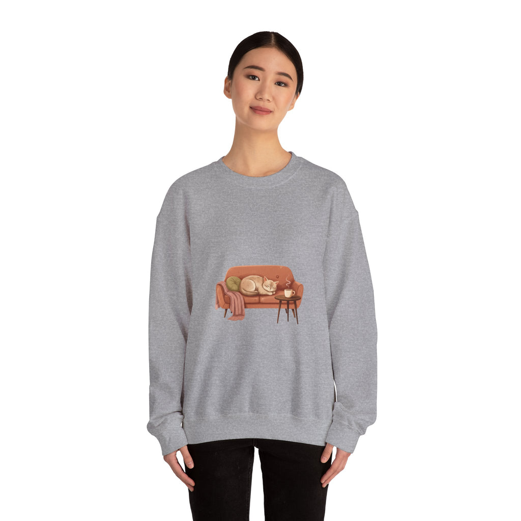 Cozy Couch Illustration Sweatshirt | hygge, cozycore