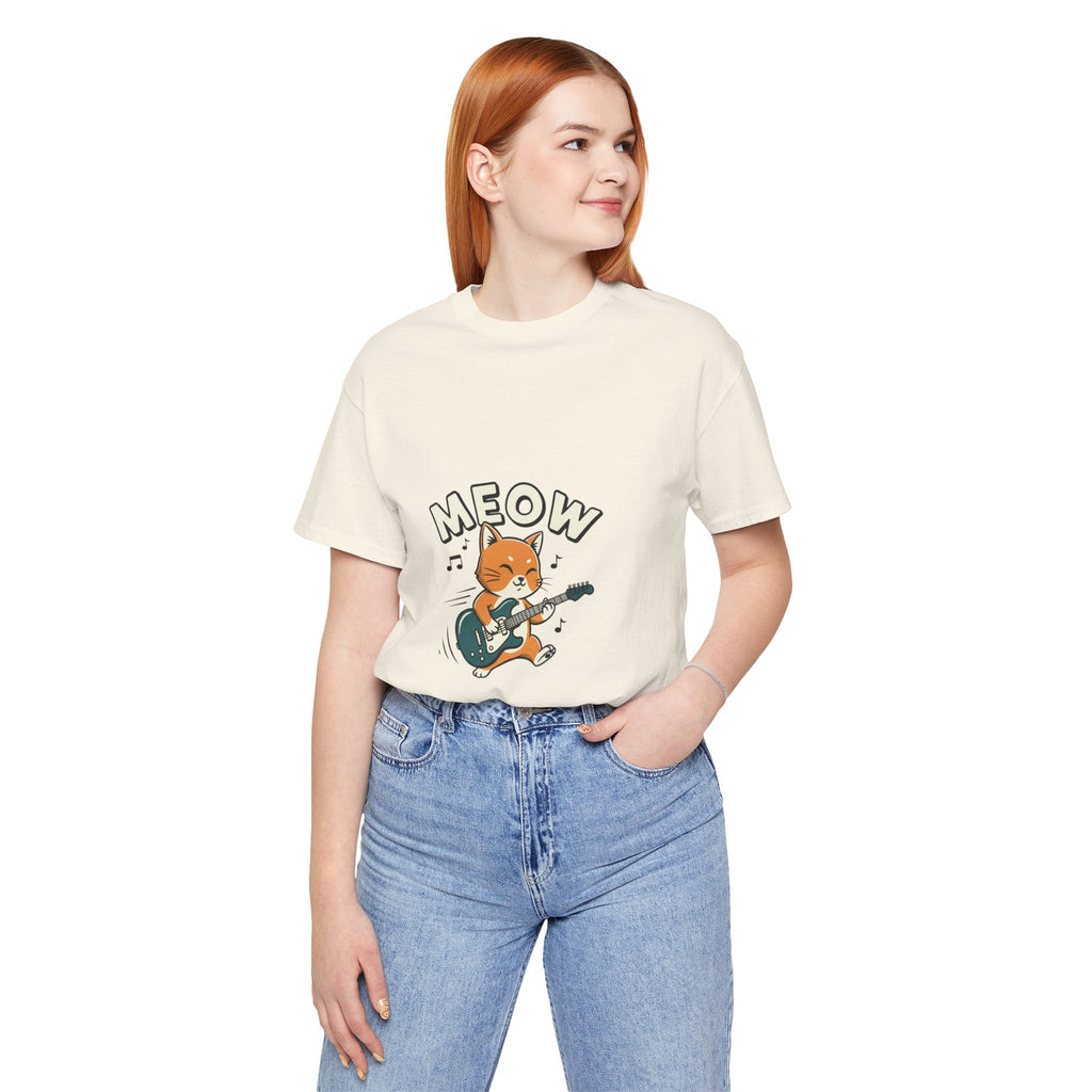 Meow Guitar Cat Tee | loading bar shirt, buffering meme