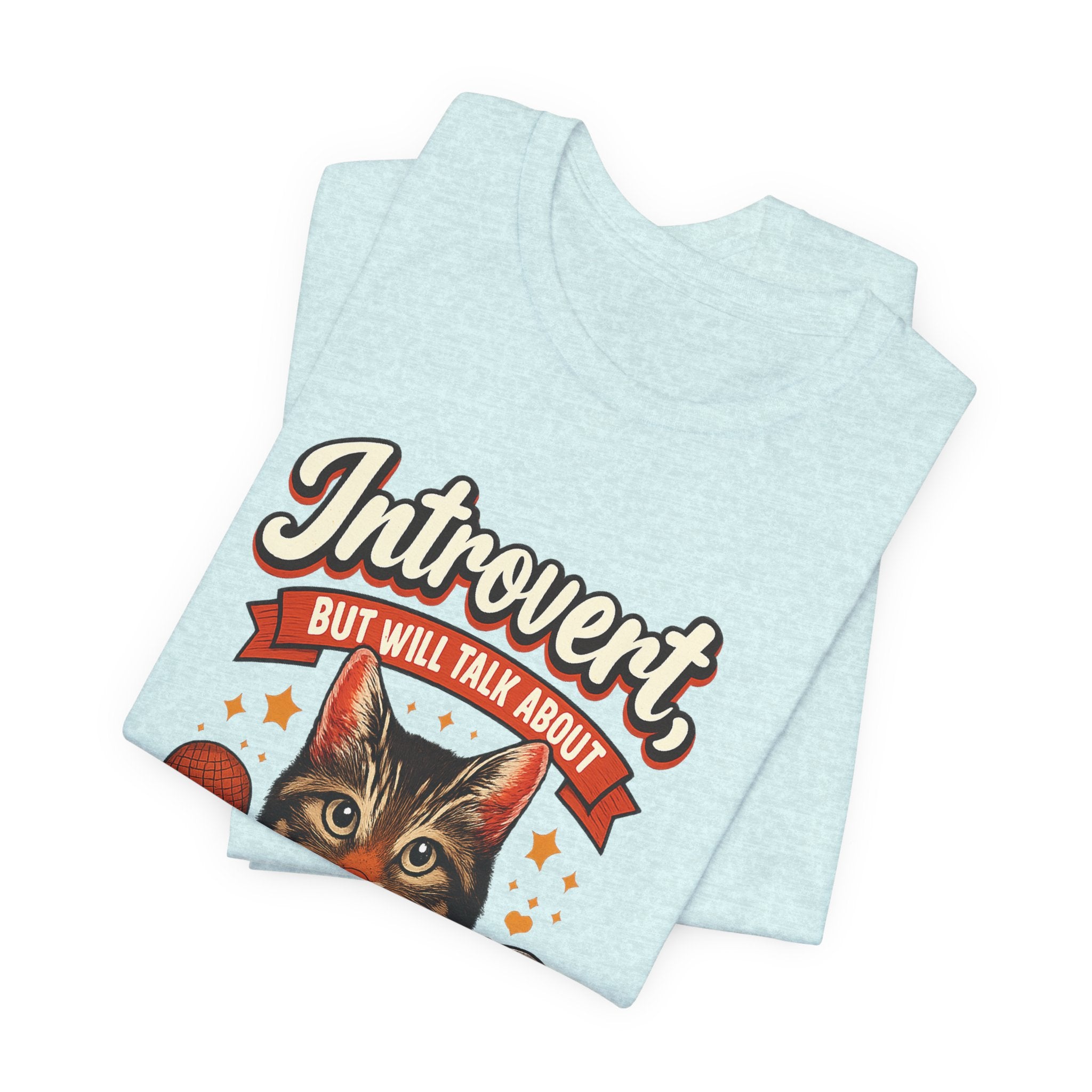 Introvert But Will Talk About My Cat T-Shirt — Funny Cat Lover Tee