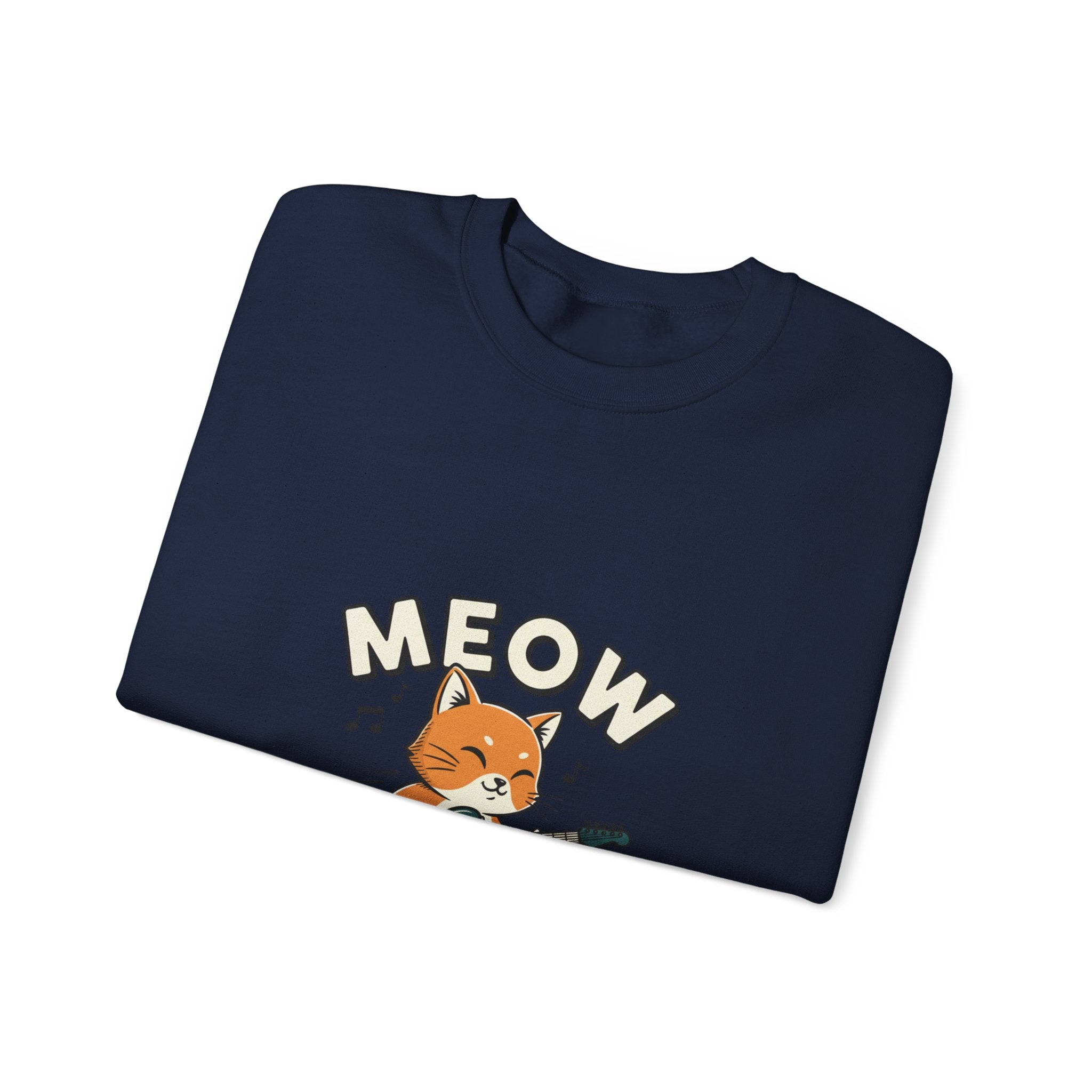 Meow Guitar Cat Sweatshirt | Loading Bar Humor, Buffering Meme