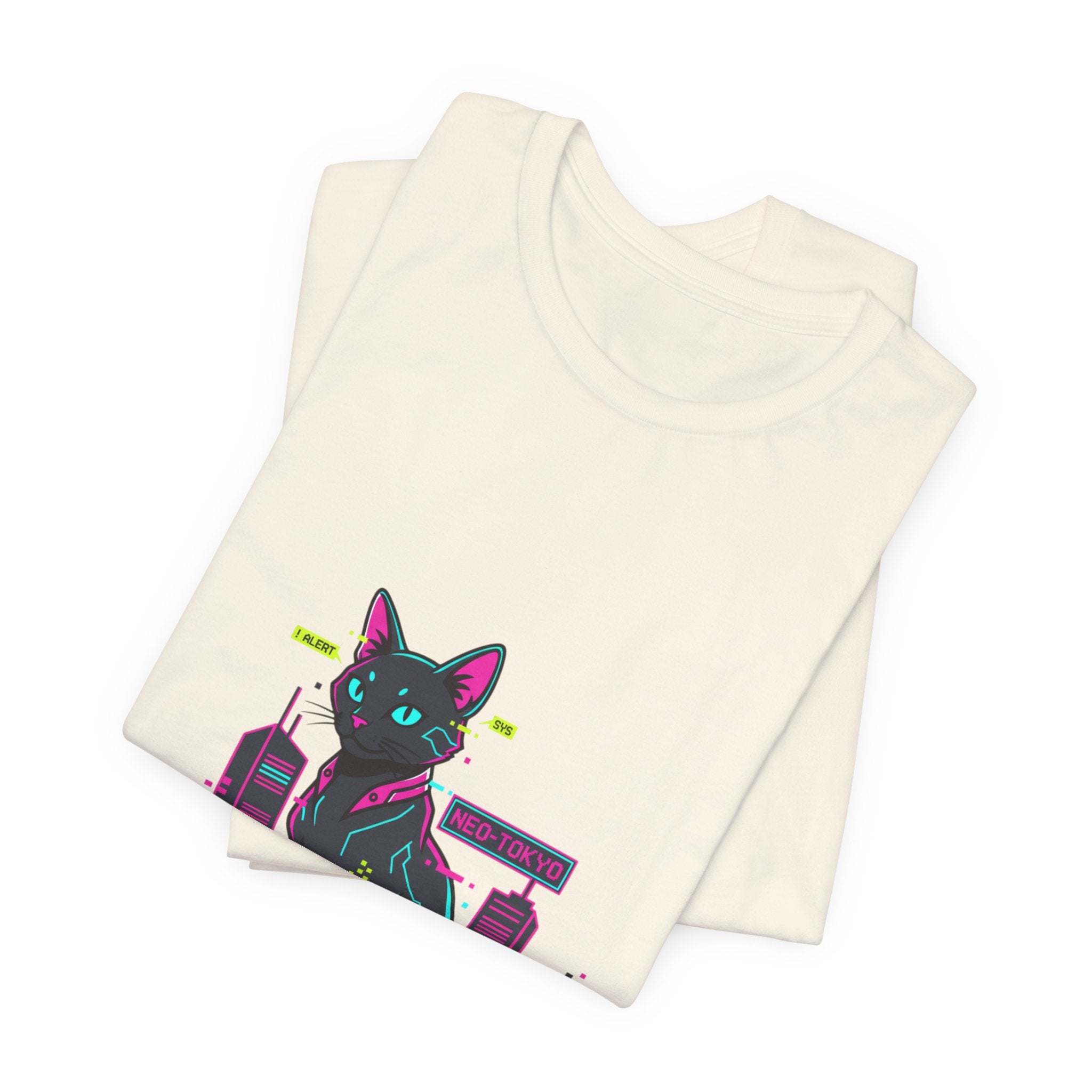 Cyber Cat City Tee | Retro OS Error, pixel popup aesthetic
