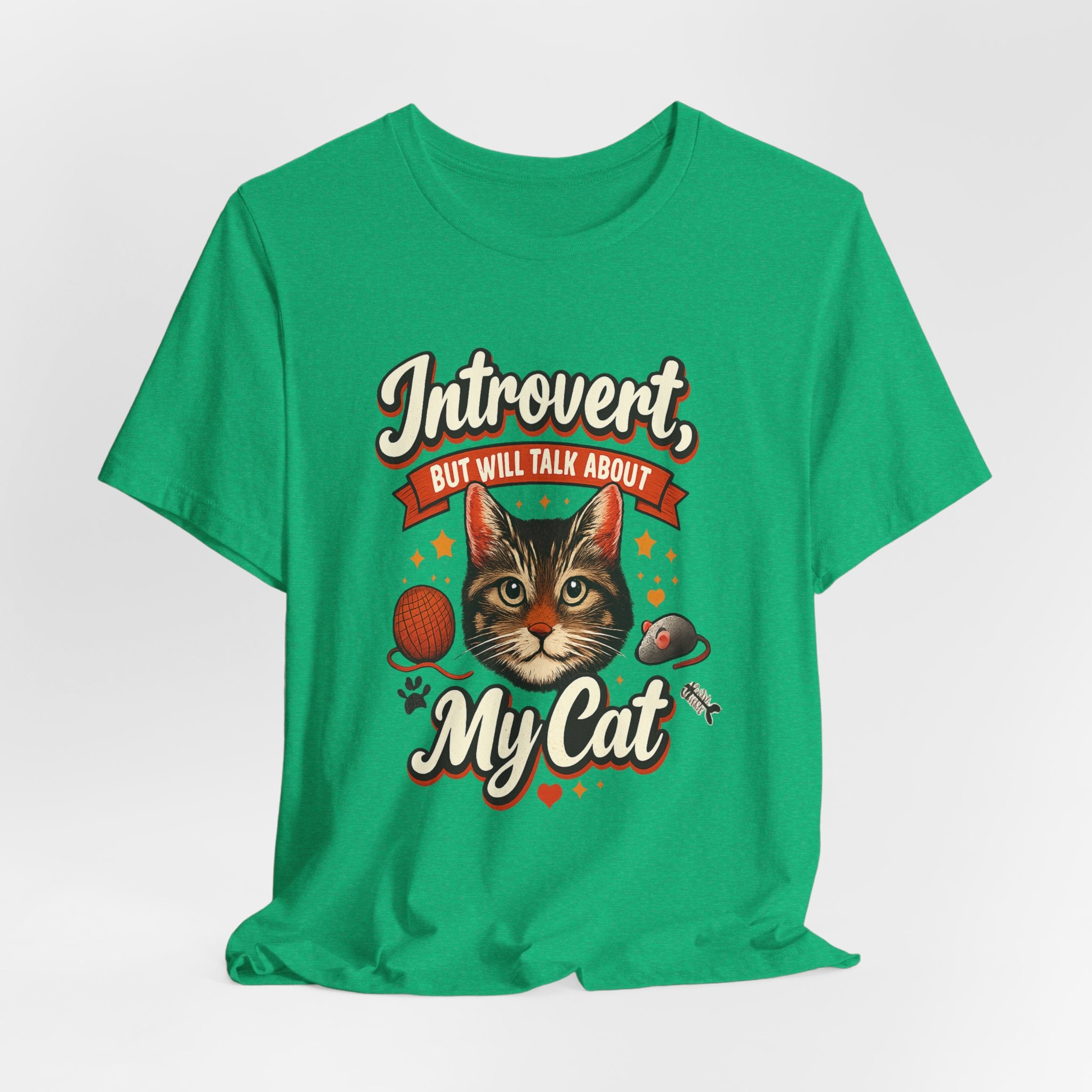 Introvert But Will Talk About My Cat T-Shirt — Funny Cat Lover Tee