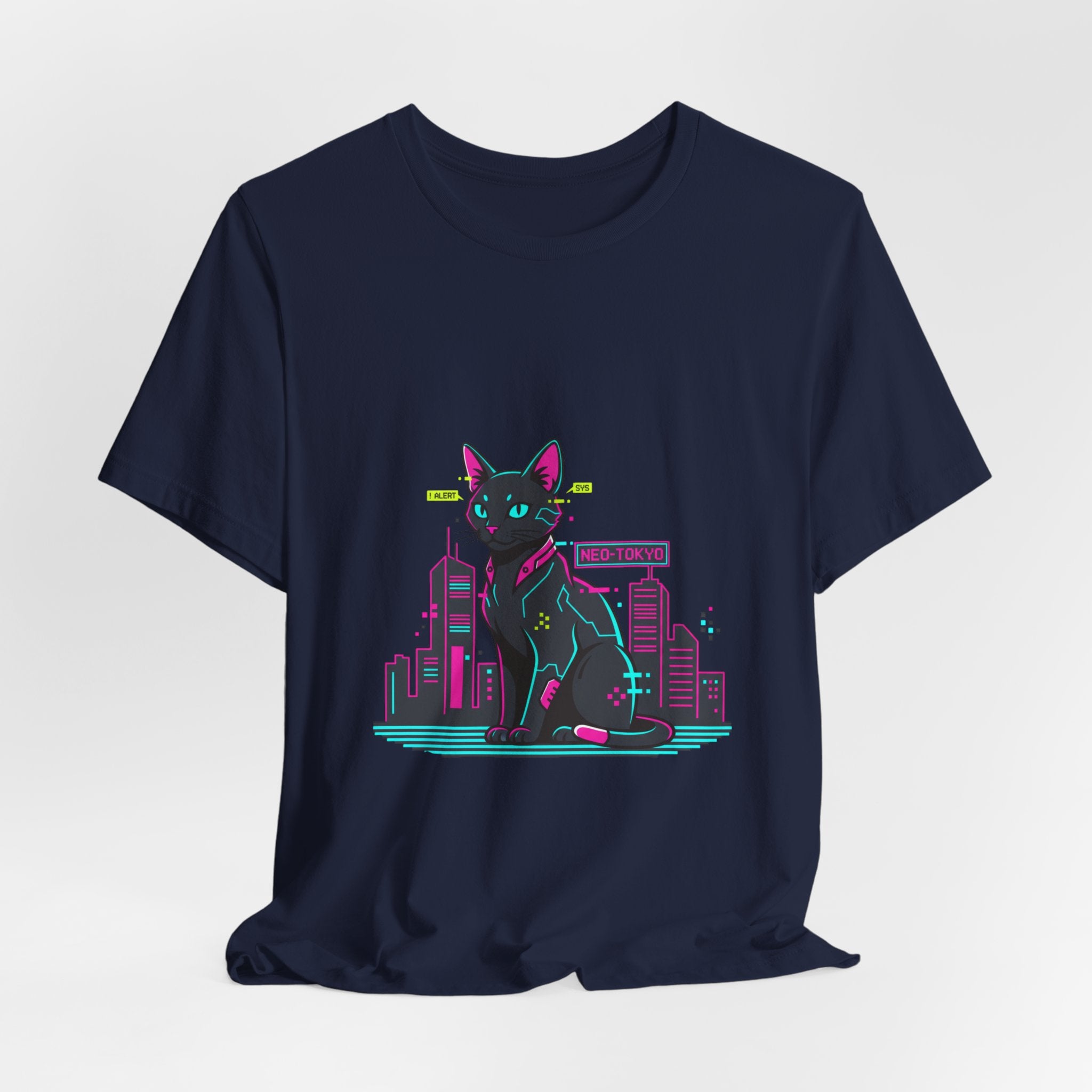 Cyber Cat City Tee | Retro OS Error, pixel popup aesthetic