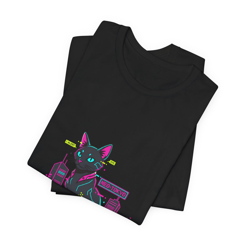 Cyber Cat City Tee | Retro OS Error, pixel popup aesthetic