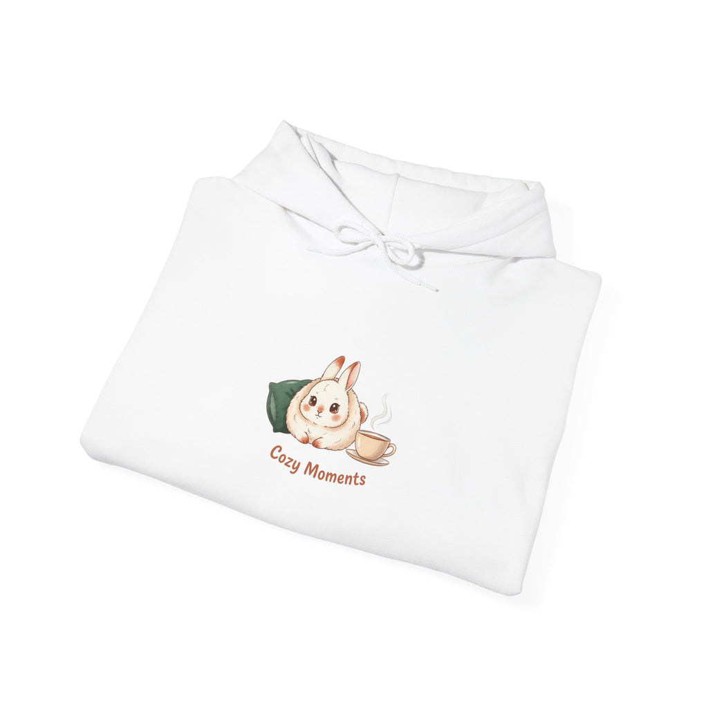 Cozy Bunny Illustration Hoodie | cute animal illustration, winter forest art