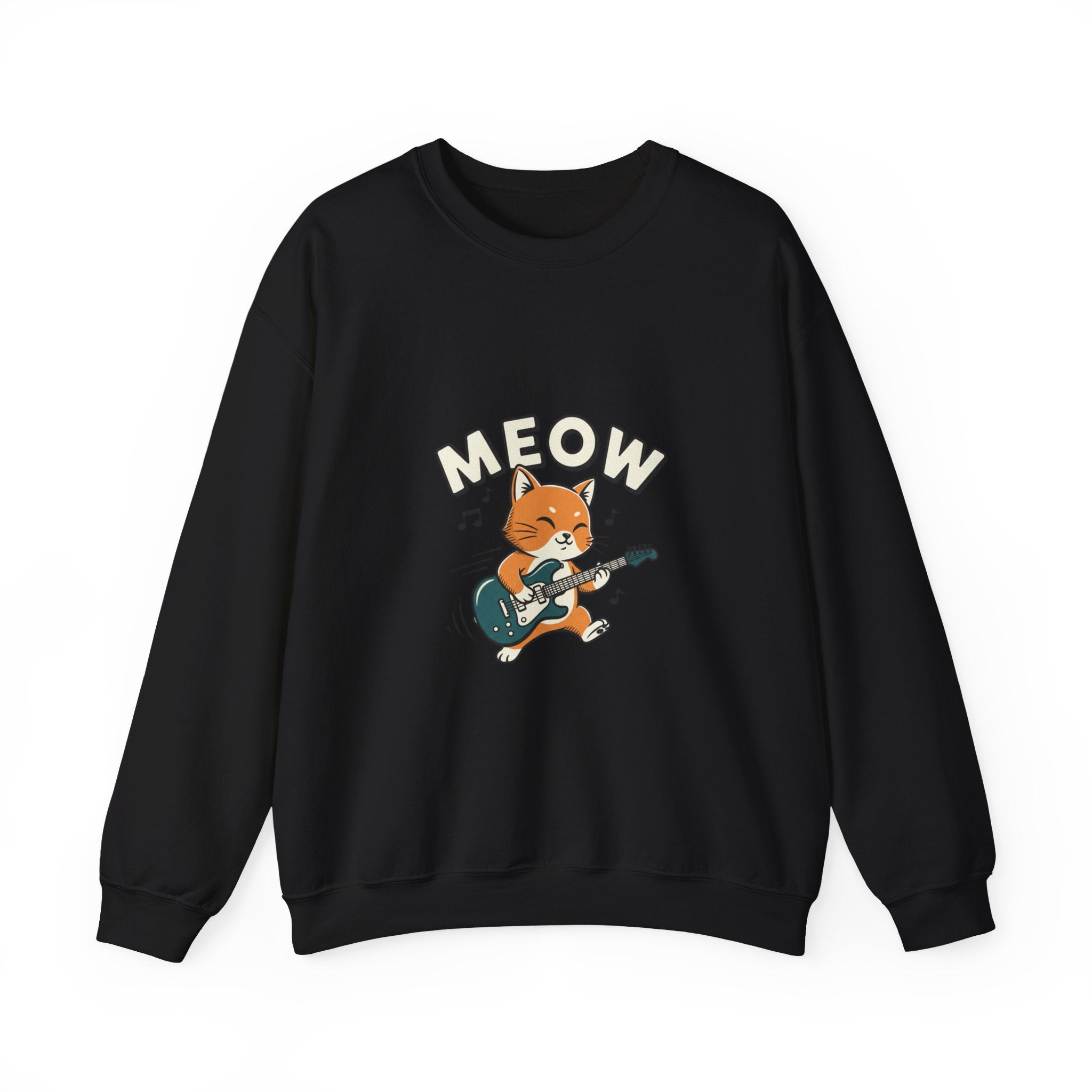 Meow Guitar Cat Sweatshirt | Loading Bar Humor, Buffering Meme