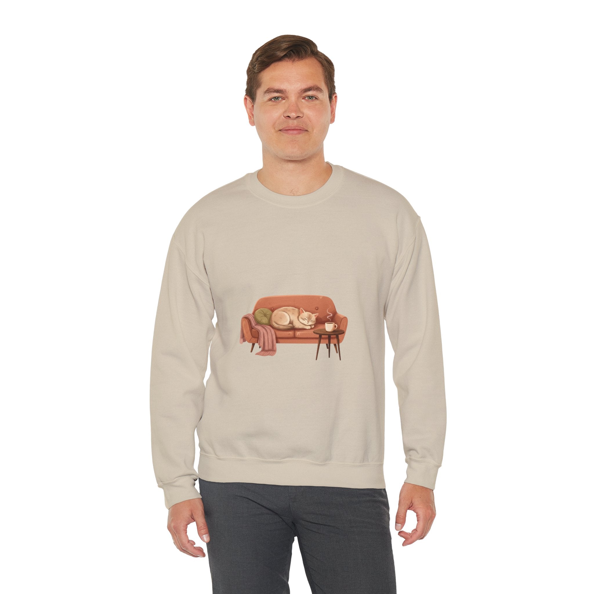 Cozy Couch Illustration Sweatshirt | hygge, cozycore