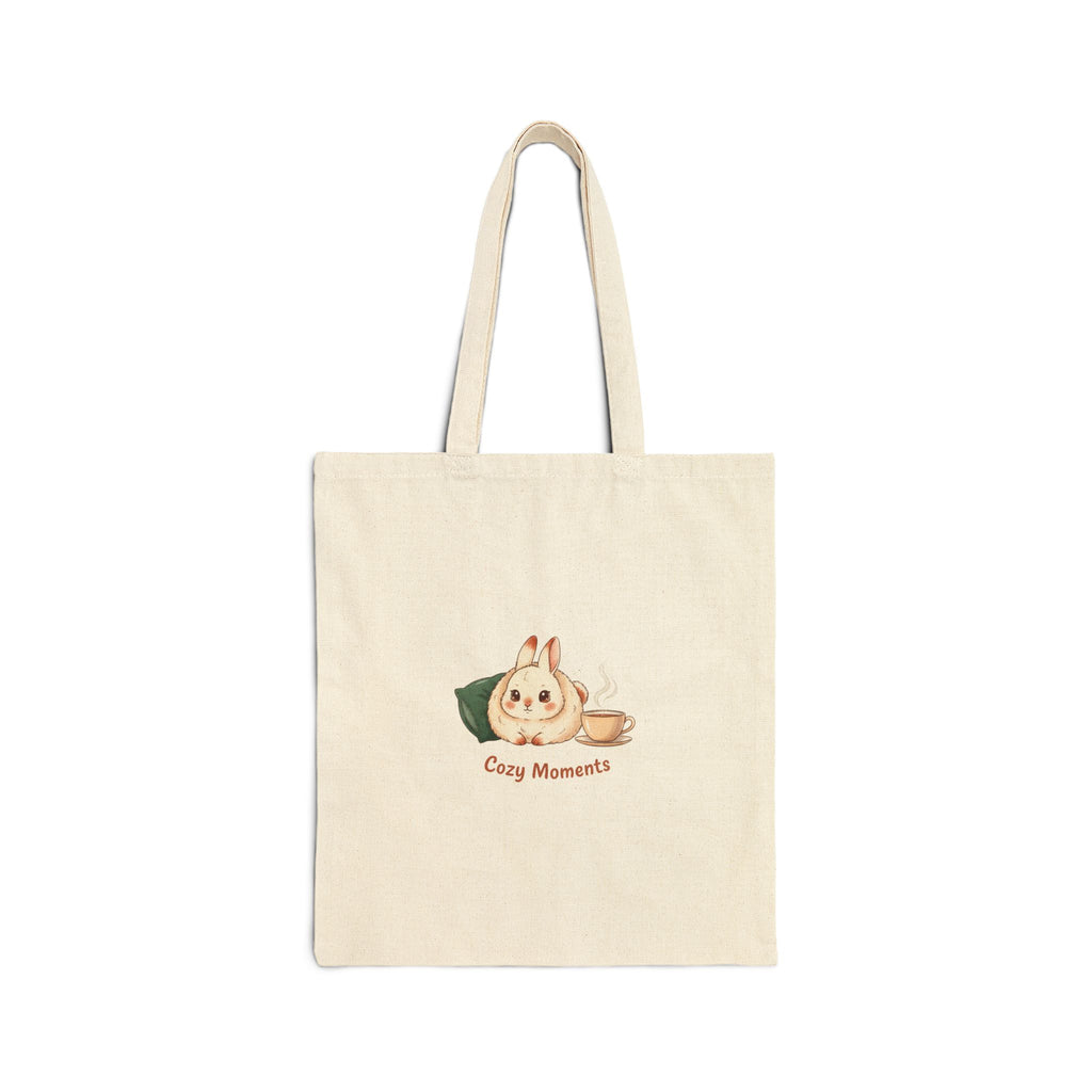 Cozy Moments bunny illustration Tote | cute animal illustration, winter forest art