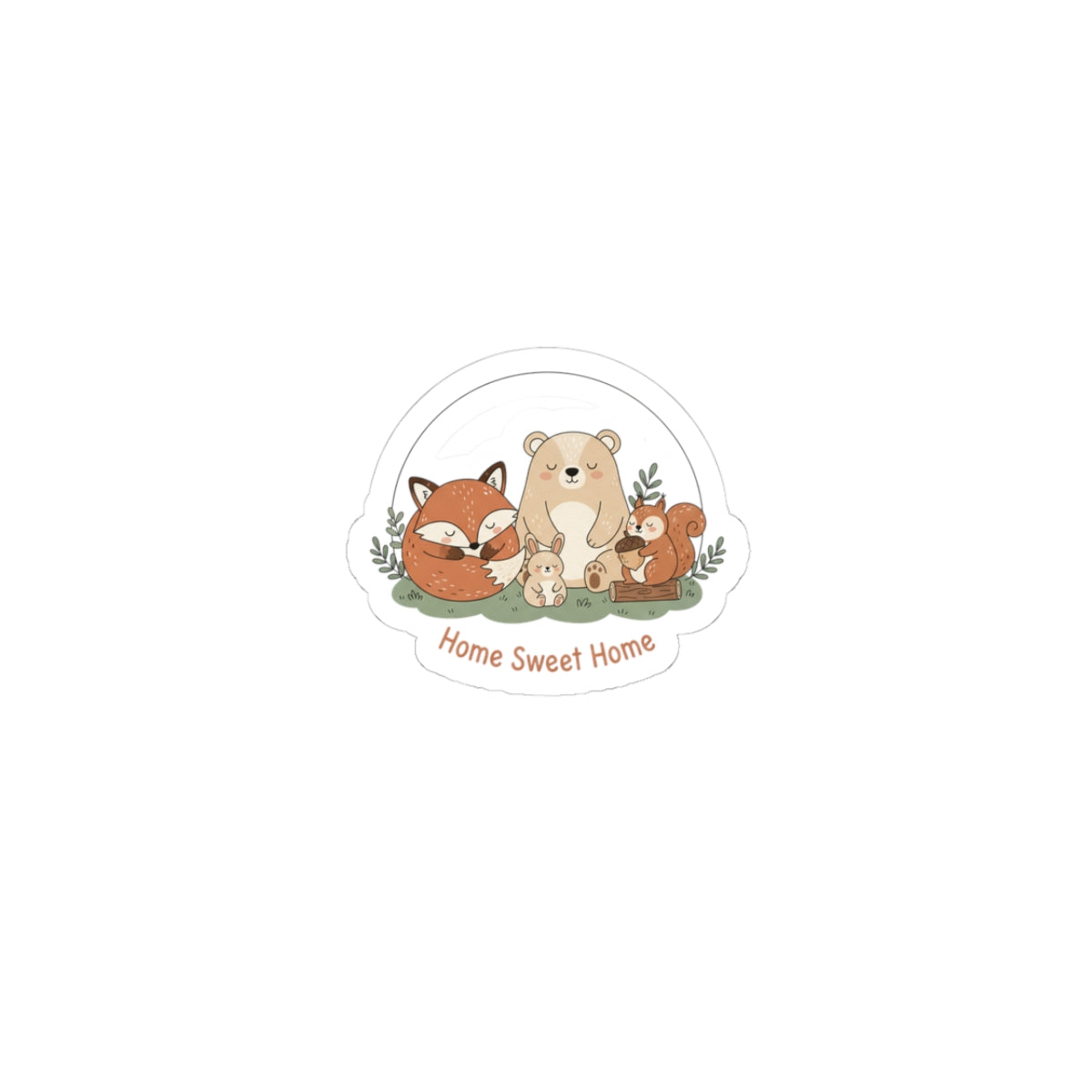 Cozy Winter Forest Critters Sticker | Cute Animal Illustration, Cozy Critter Sticker