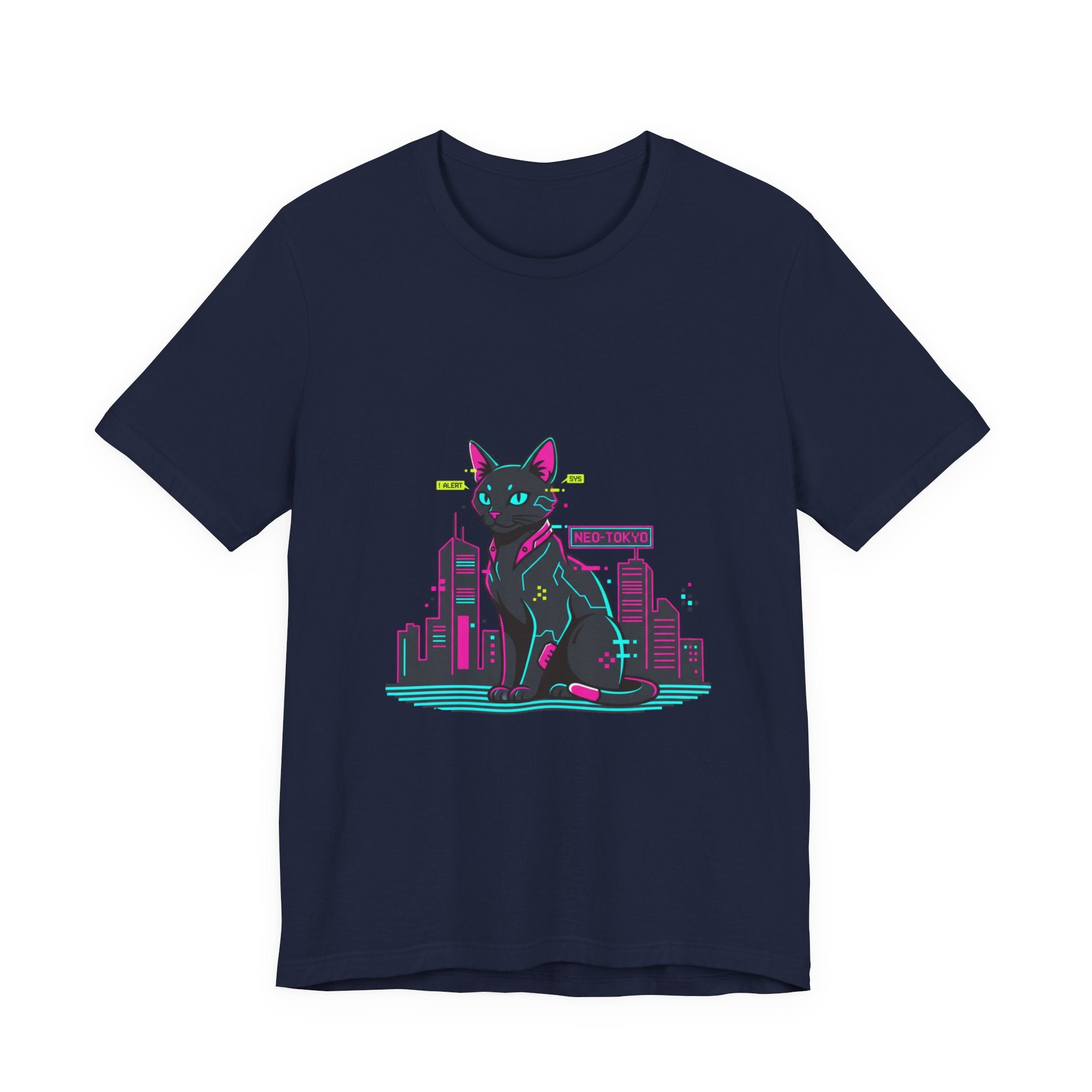 Cyber Cat City Tee | Retro OS Error, pixel popup aesthetic