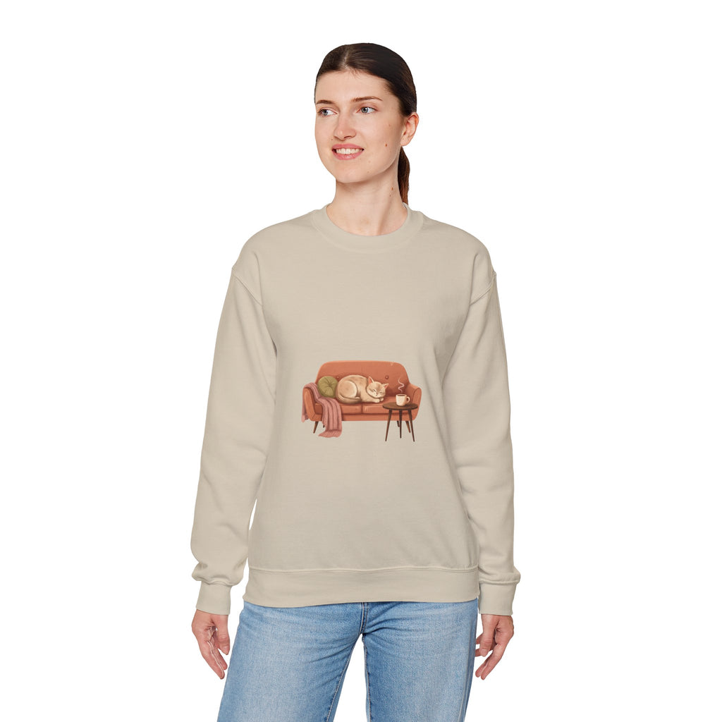 Cozy Couch Illustration Sweatshirt | hygge, cozycore