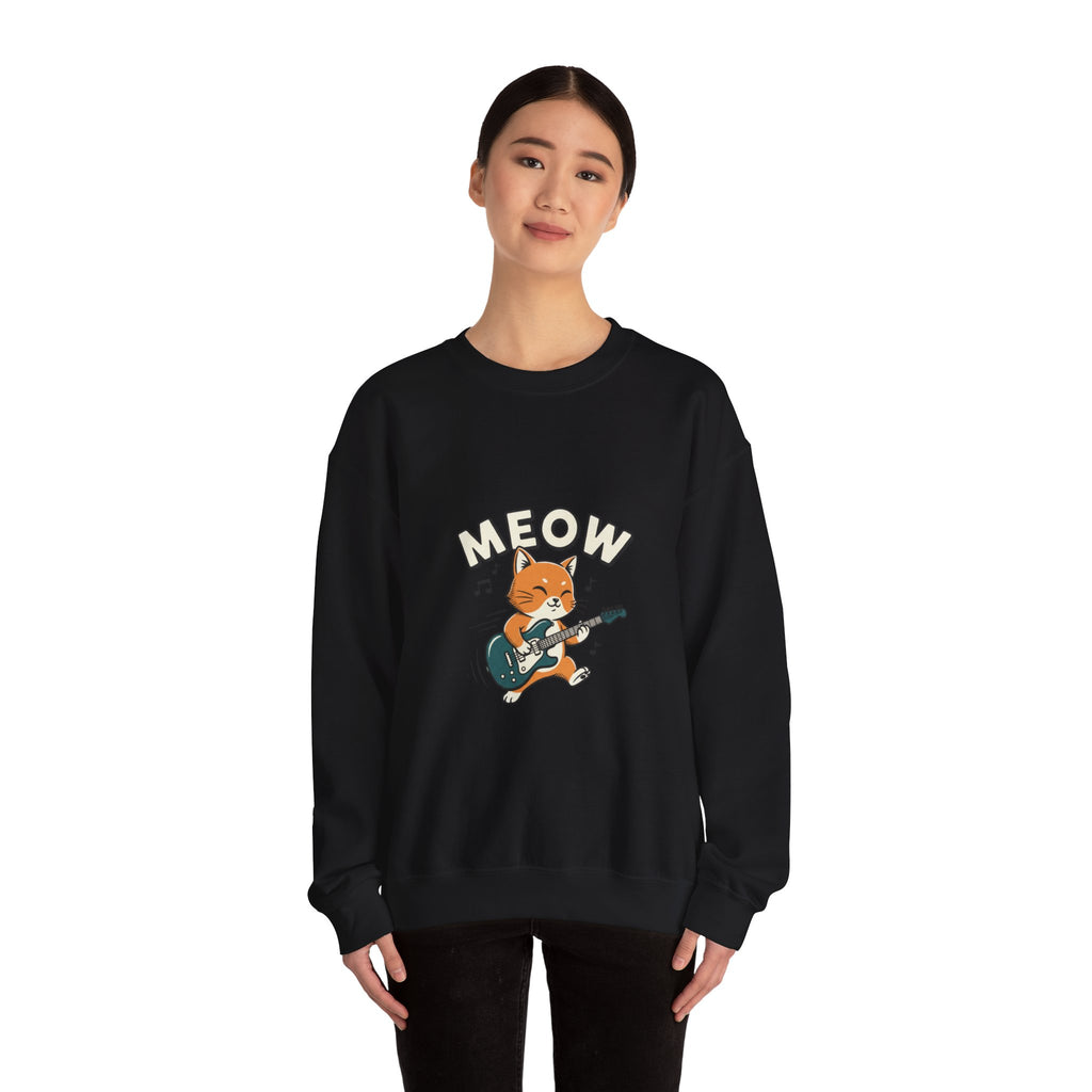 Meow Guitar Cat Sweatshirt | Loading Bar Humor, Buffering Meme
