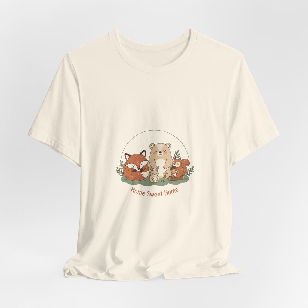 Cozy Winter Forest Critters Tee | cute animal illustration
