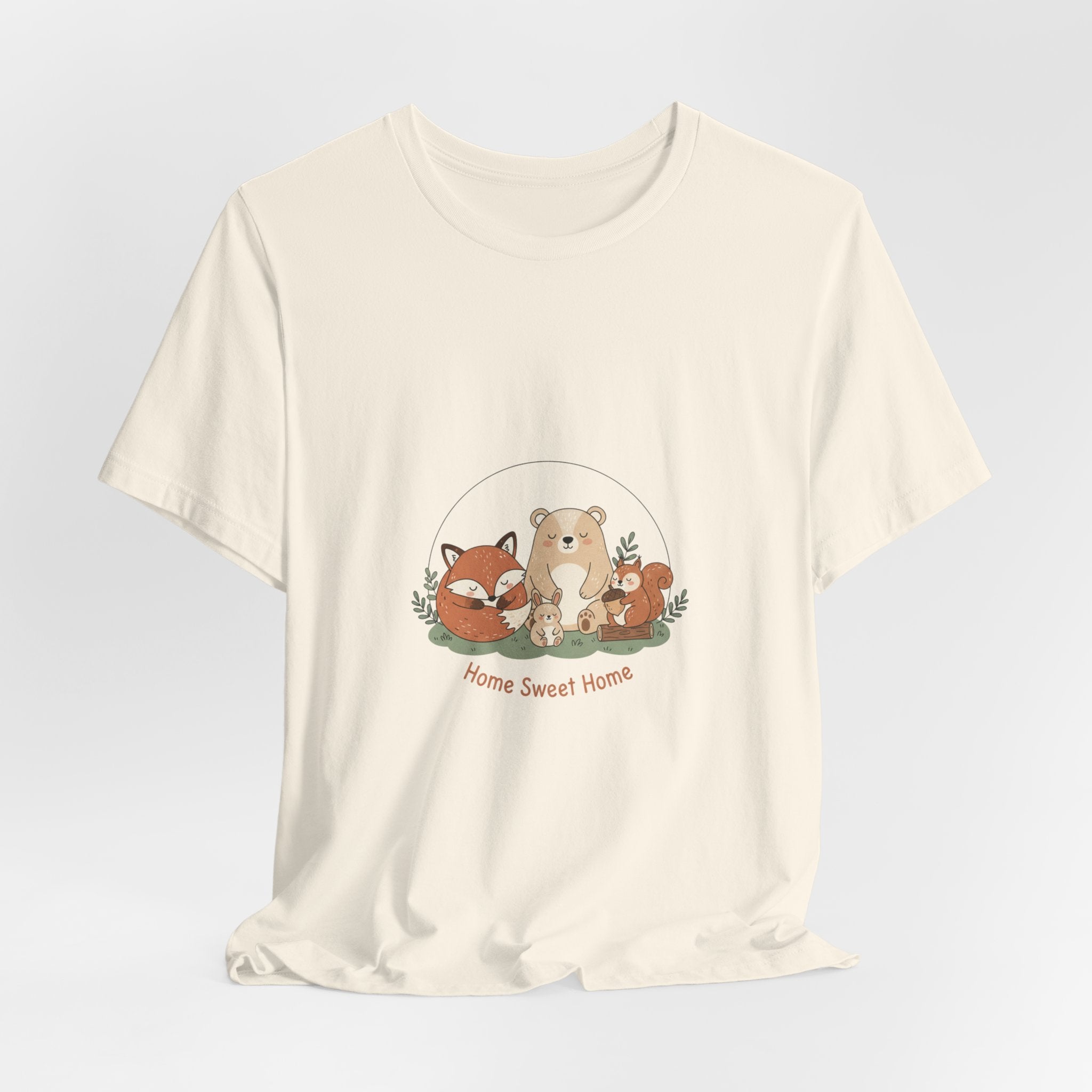 Cozy Winter Forest Critters Tee | cute animal illustration