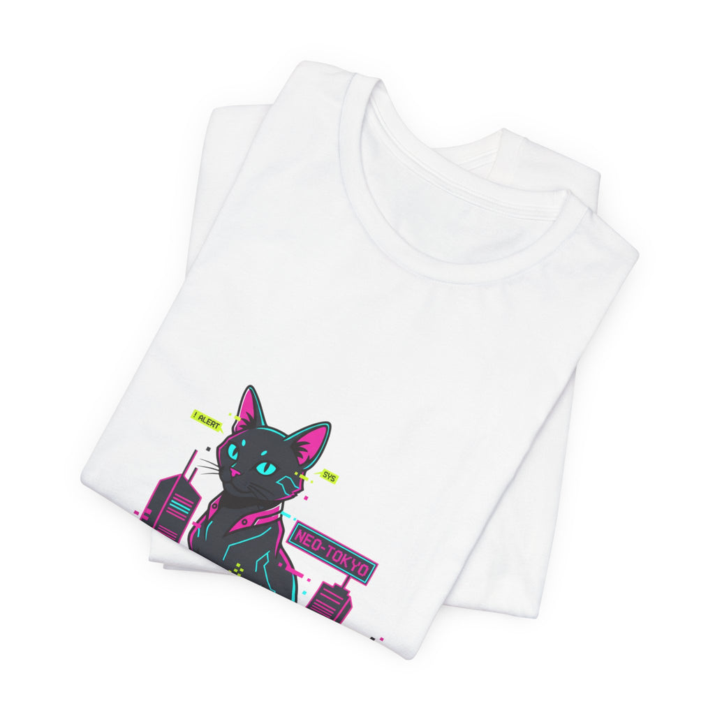 Cyber Cat City Tee | Retro OS Error, pixel popup aesthetic