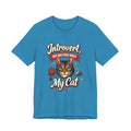 Introvert But Will Talk About My Cat T-Shirt — Funny Cat Lover Tee