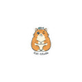Cat-titude Sticker | sarcastic office humor, minimalist two-tone