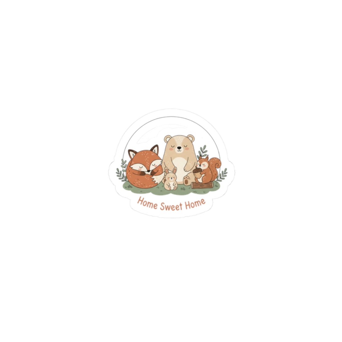 Cozy Winter Forest Critters Sticker | Cute Animal Illustration, Cozy Critter Sticker
