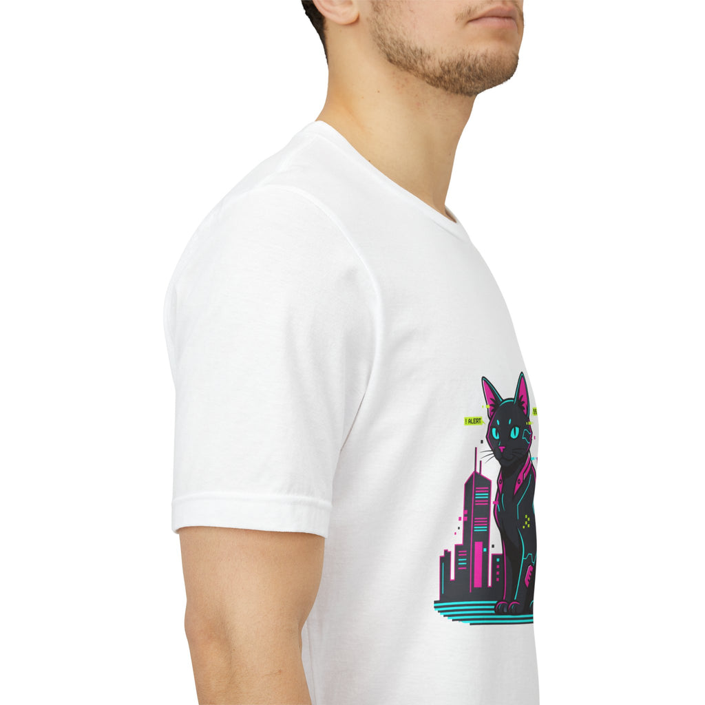 Cyber Cat City Tee | Retro OS Error, pixel popup aesthetic