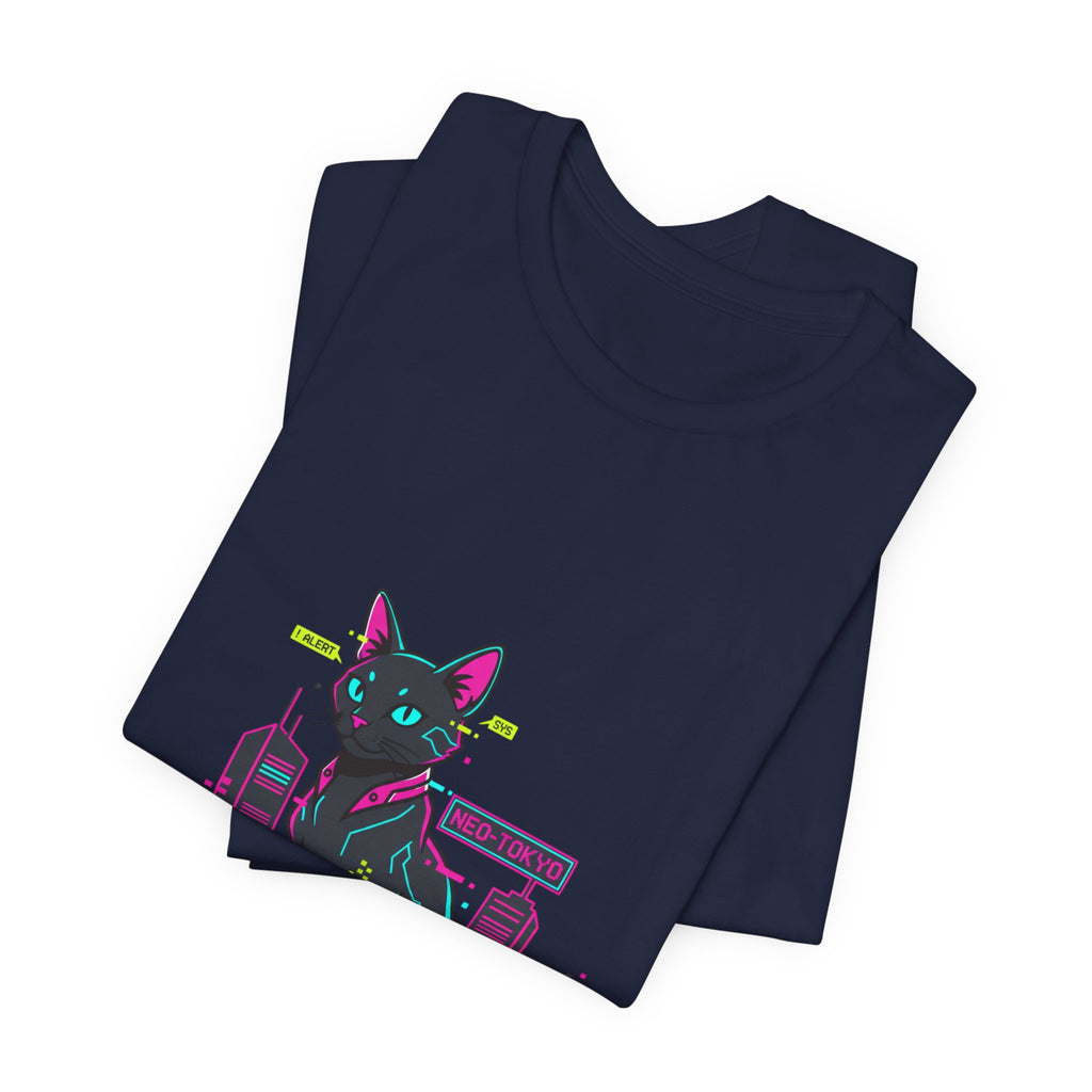 Cyber Cat City Tee | Retro OS Error, pixel popup aesthetic