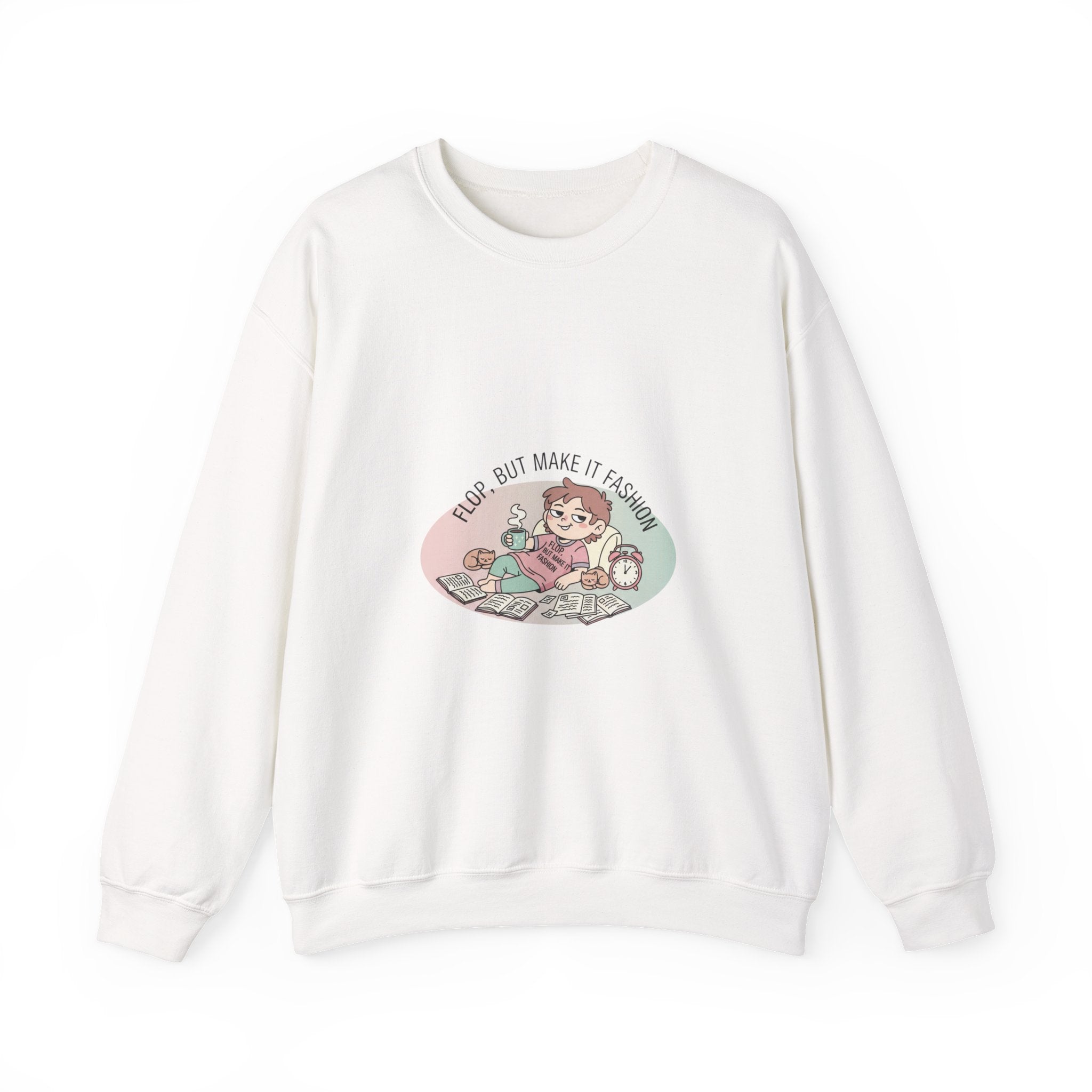 Flop Era 'Try, But Make It Fashion' Sweatshirt | burnout humor, tired memes