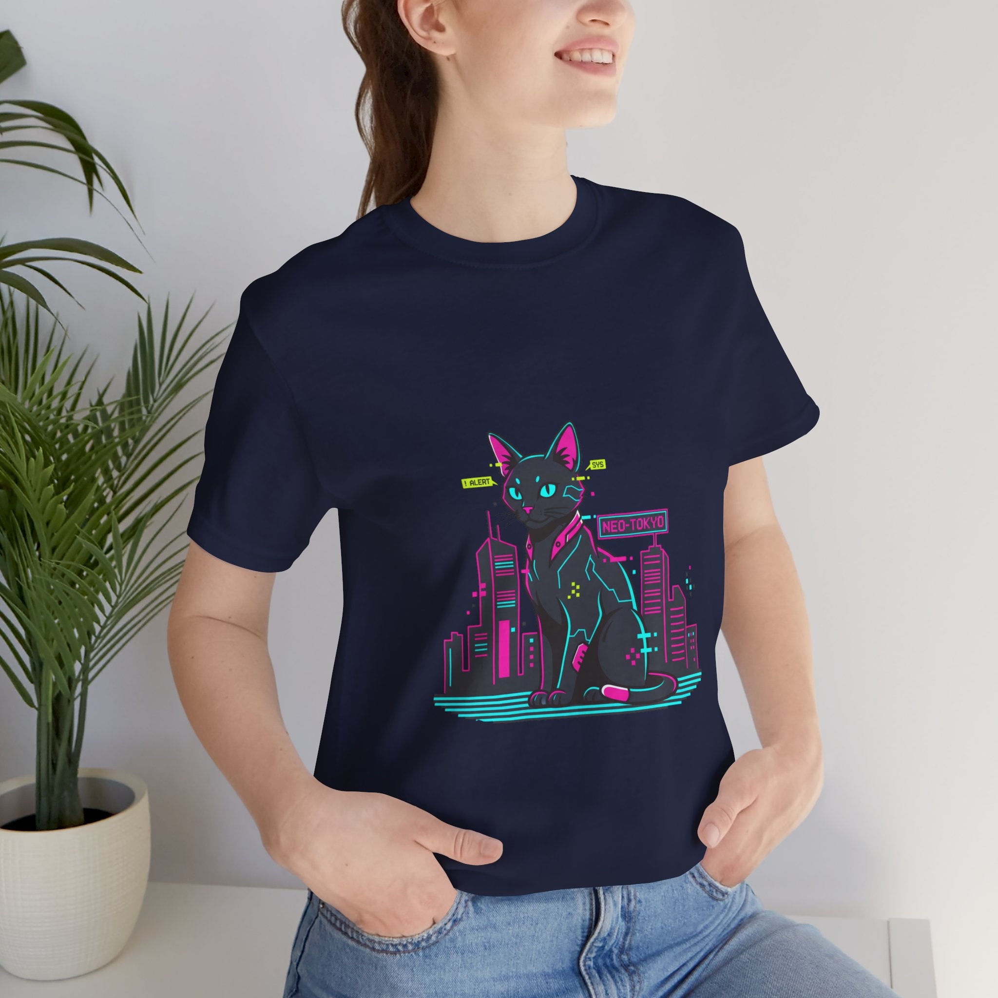 Cyber Cat City Tee | Retro OS Error, pixel popup aesthetic