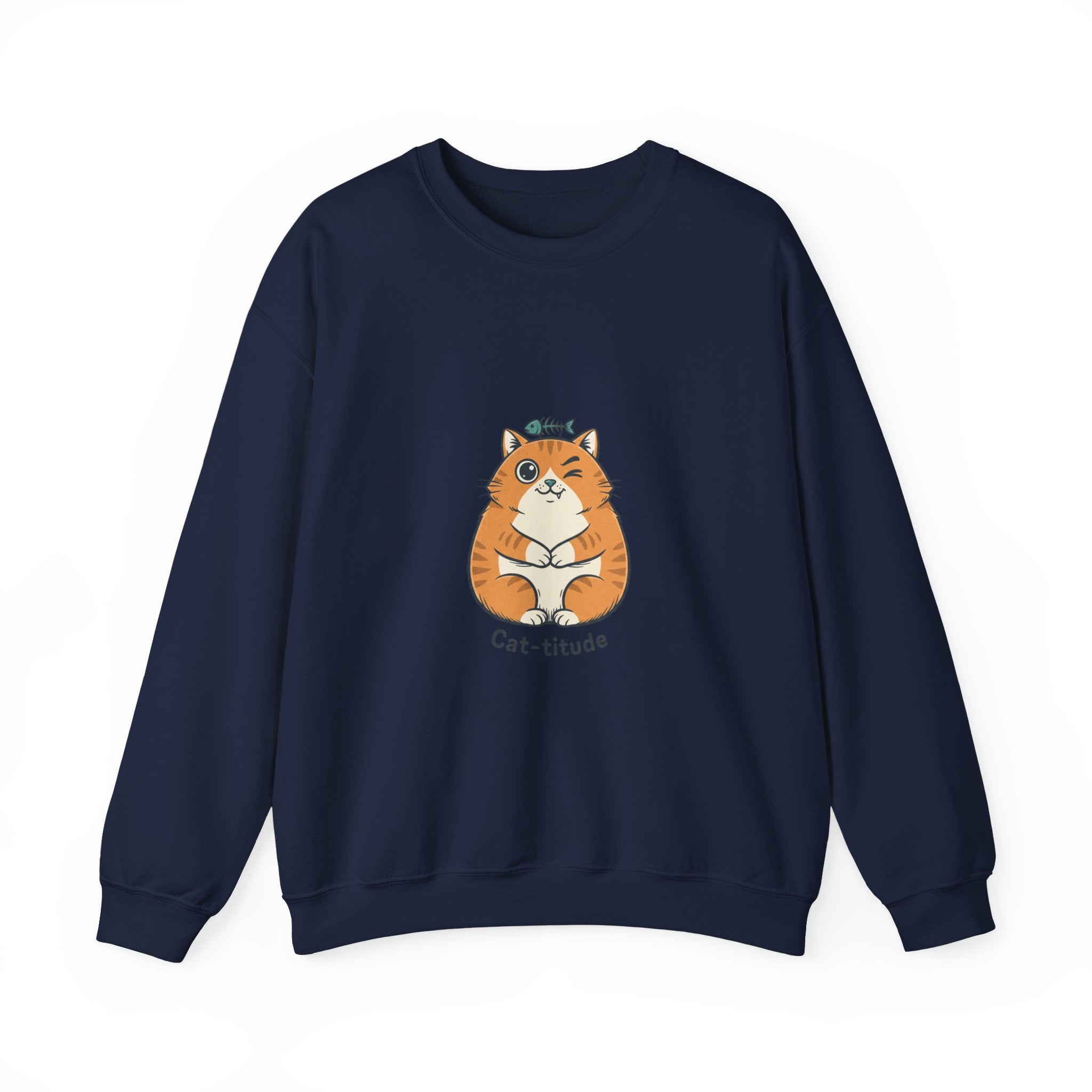Cat-titude Crewneck Sweatshirt | sarcastic shirt, 90s aesthetic humor
