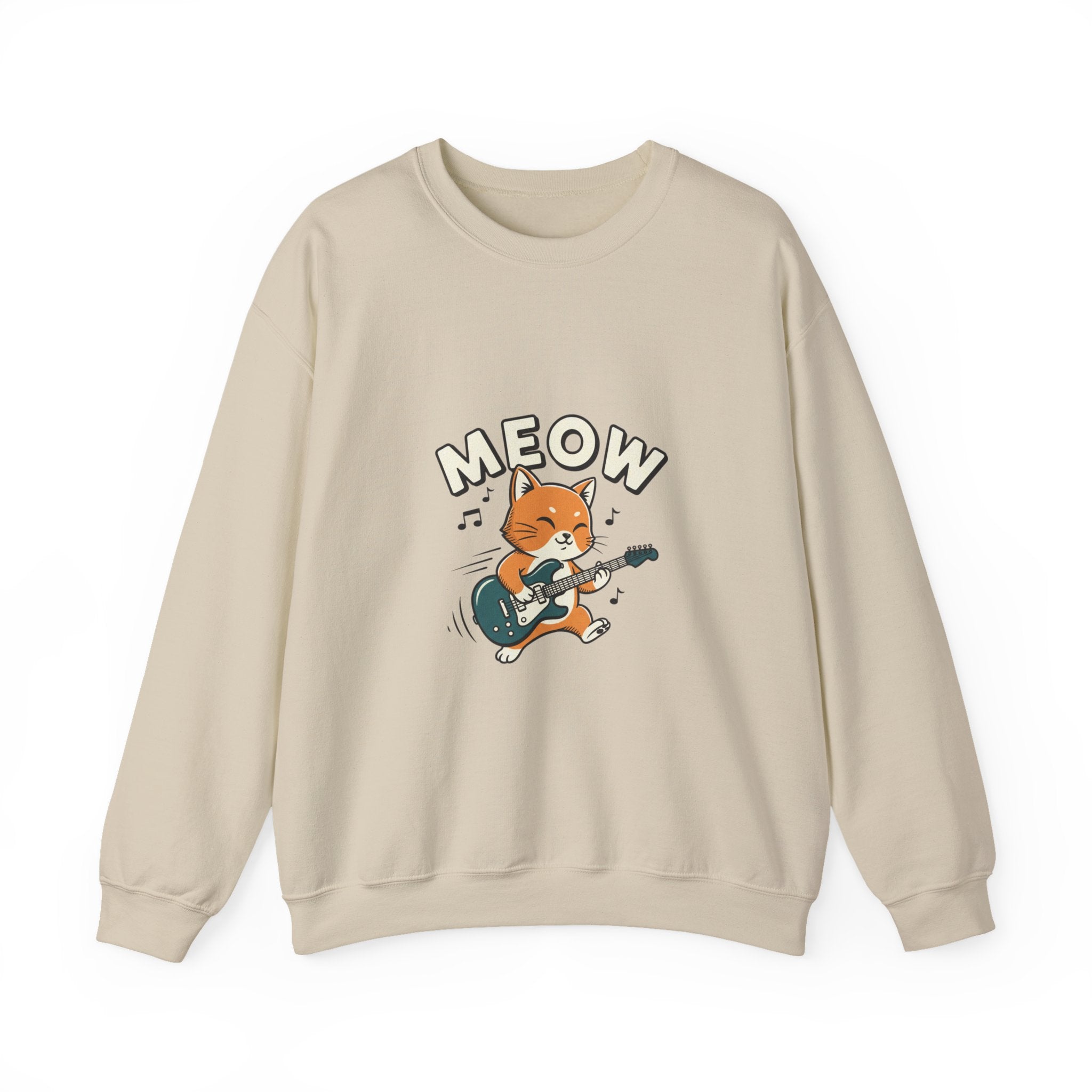 Meow Guitar Cat Sweatshirt | Loading Bar Humor, Buffering Meme