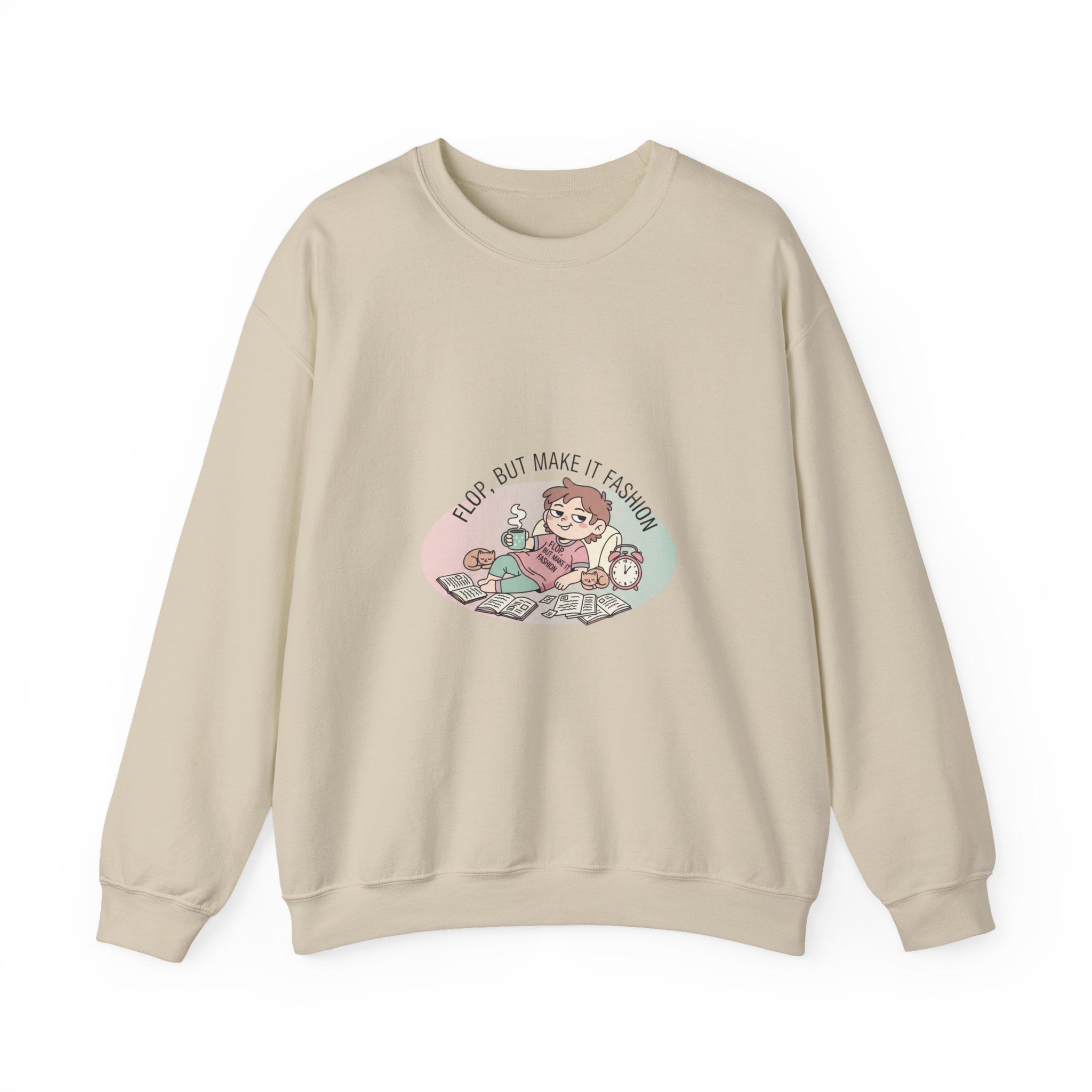 Flop Era 'Try, But Make It Fashion' Sweatshirt | burnout humor, tired memes