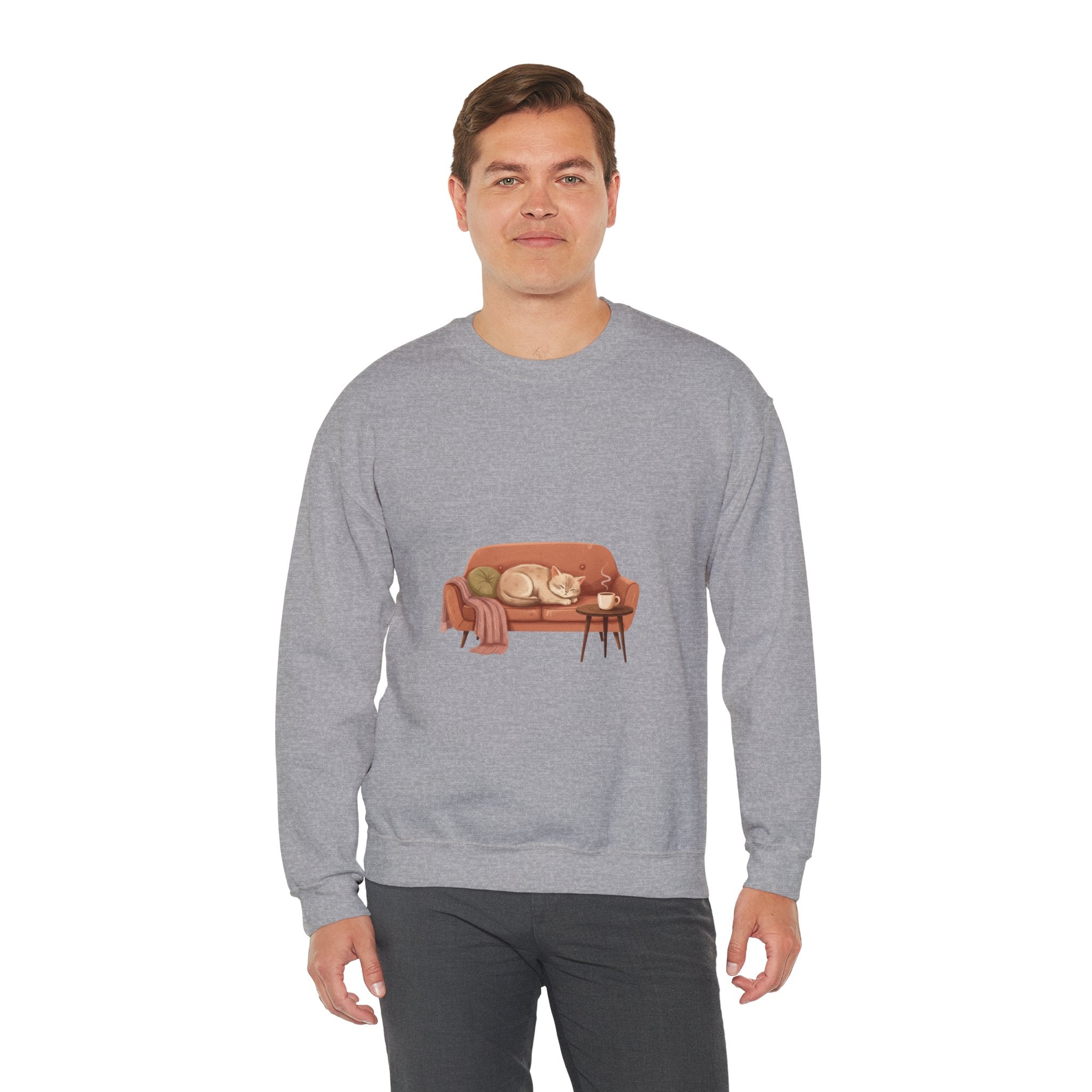 Cozy Couch Illustration Sweatshirt | hygge, cozycore