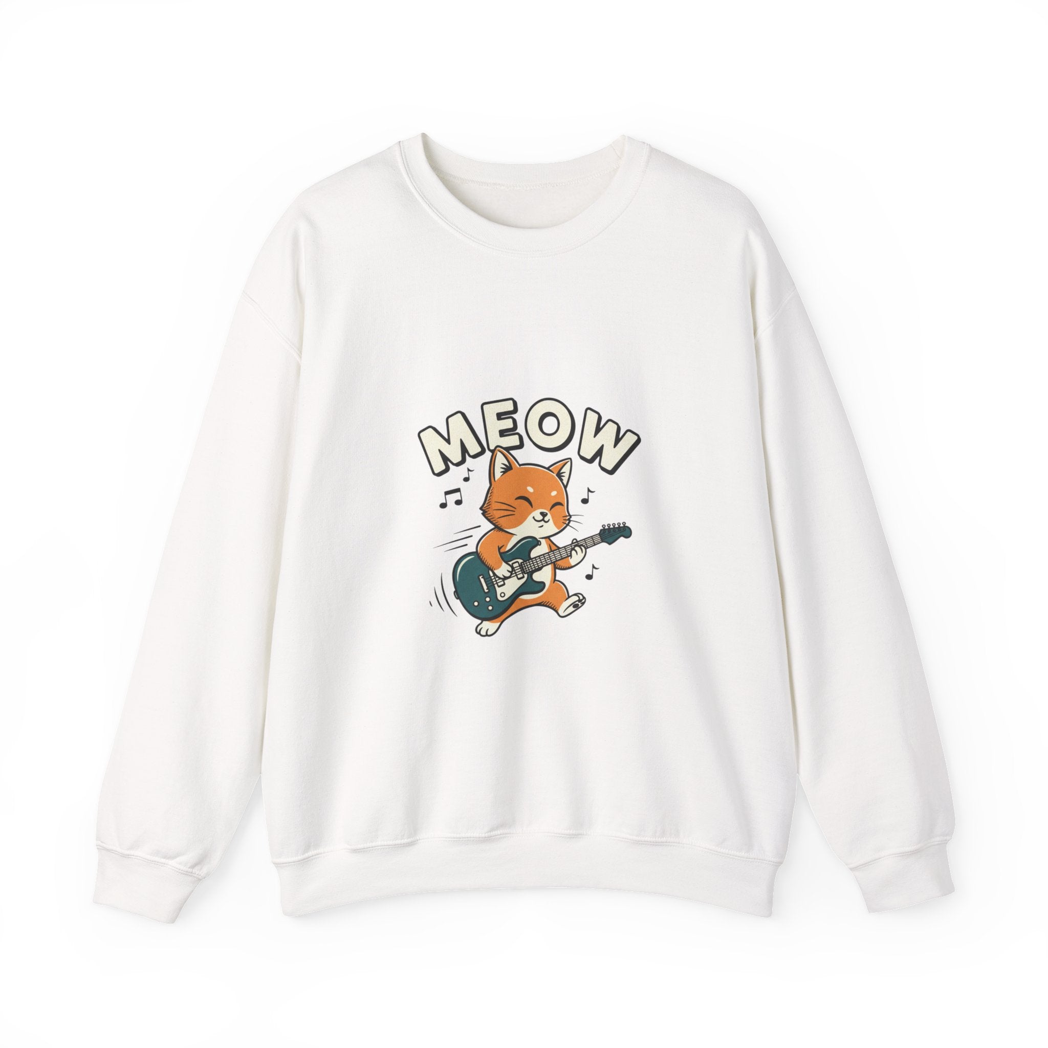 Meow Guitar Cat Sweatshirt | Loading Bar Humor, Buffering Meme