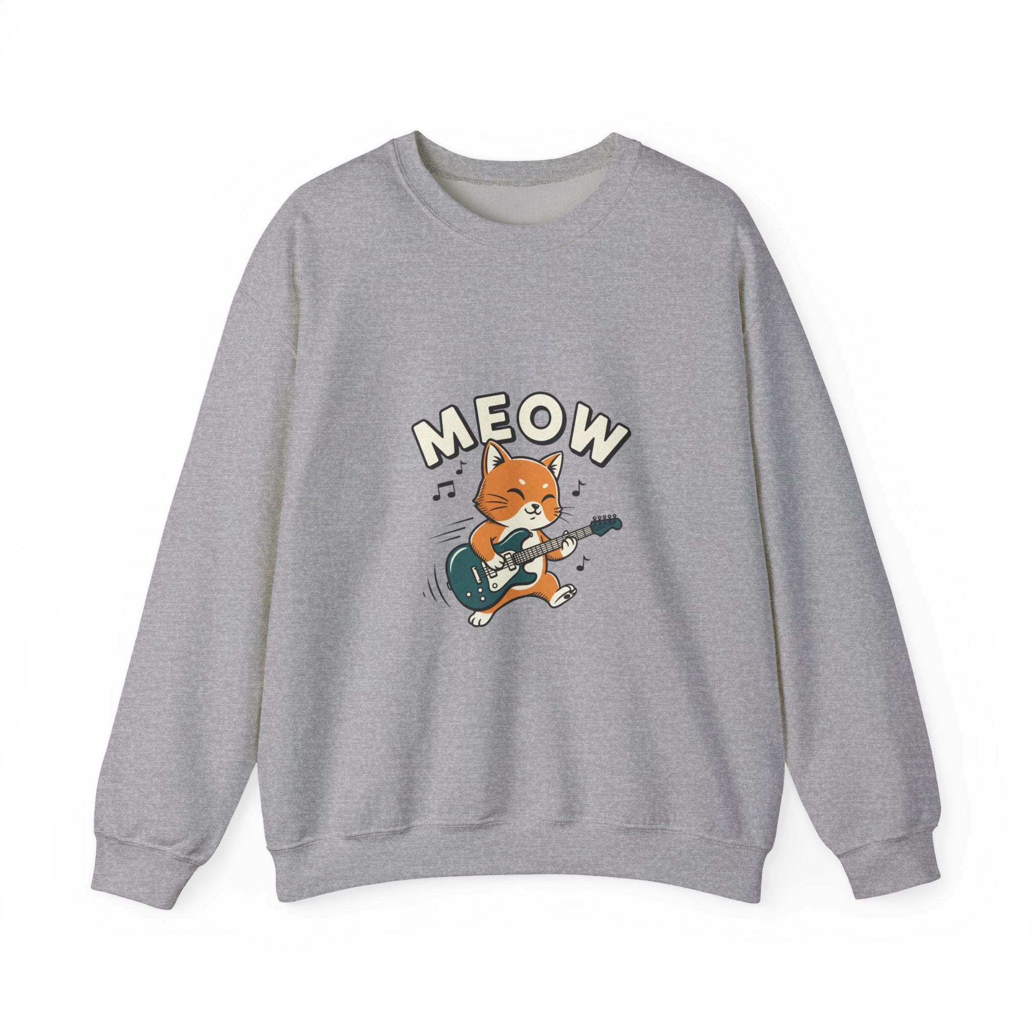 Meow Guitar Cat Sweatshirt | Loading Bar Humor, Buffering Meme