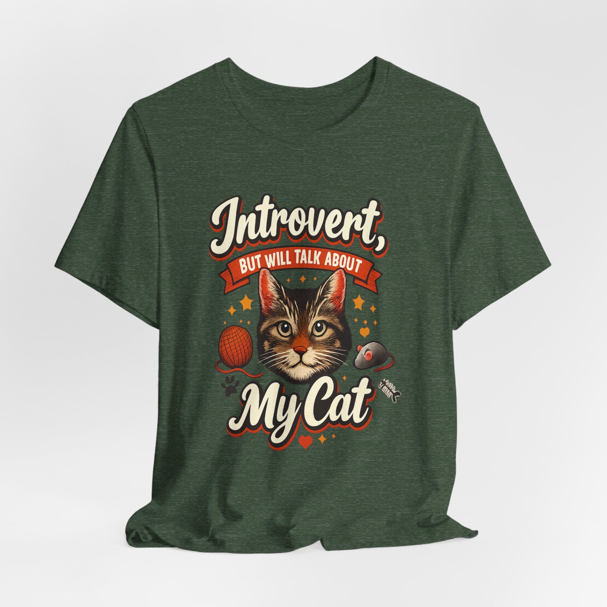 Introvert But Will Talk About My Cat T-Shirt — Funny Cat Lover Tee