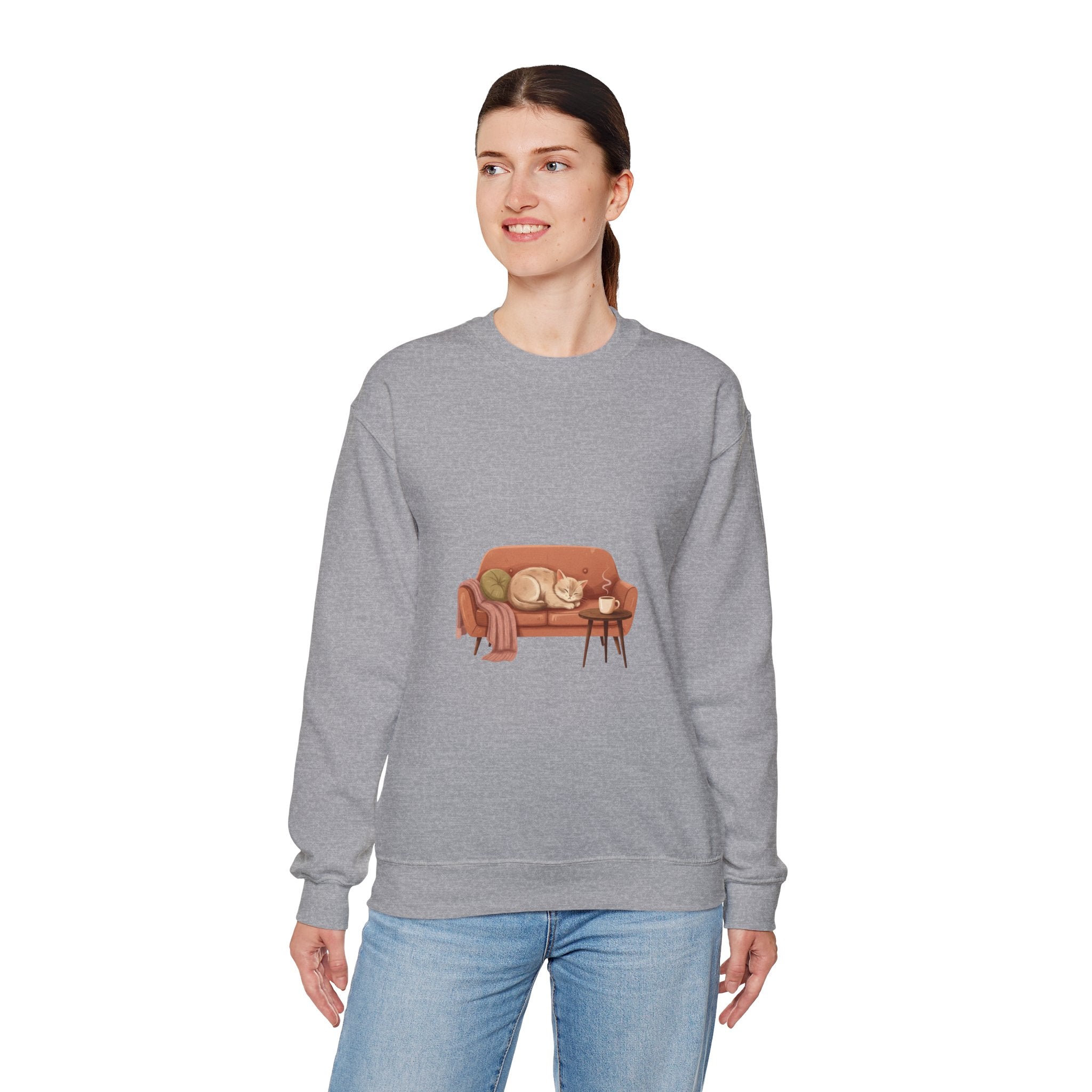 Cozy Couch Illustration Sweatshirt | hygge, cozycore