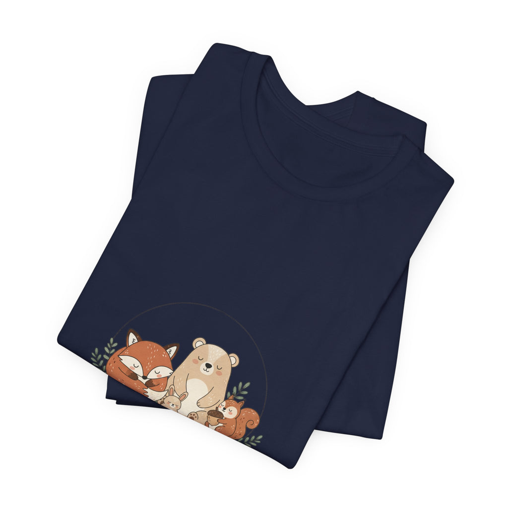 Cozy Winter Forest Critters Tee | cute animal illustration