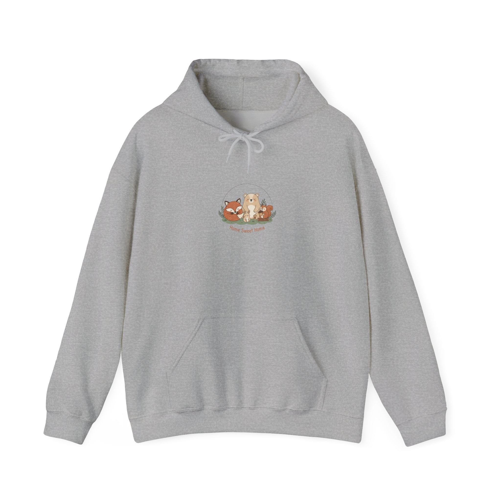Cozy Winter Forest Cute Animal Illustration Hoodie | cozy critter art