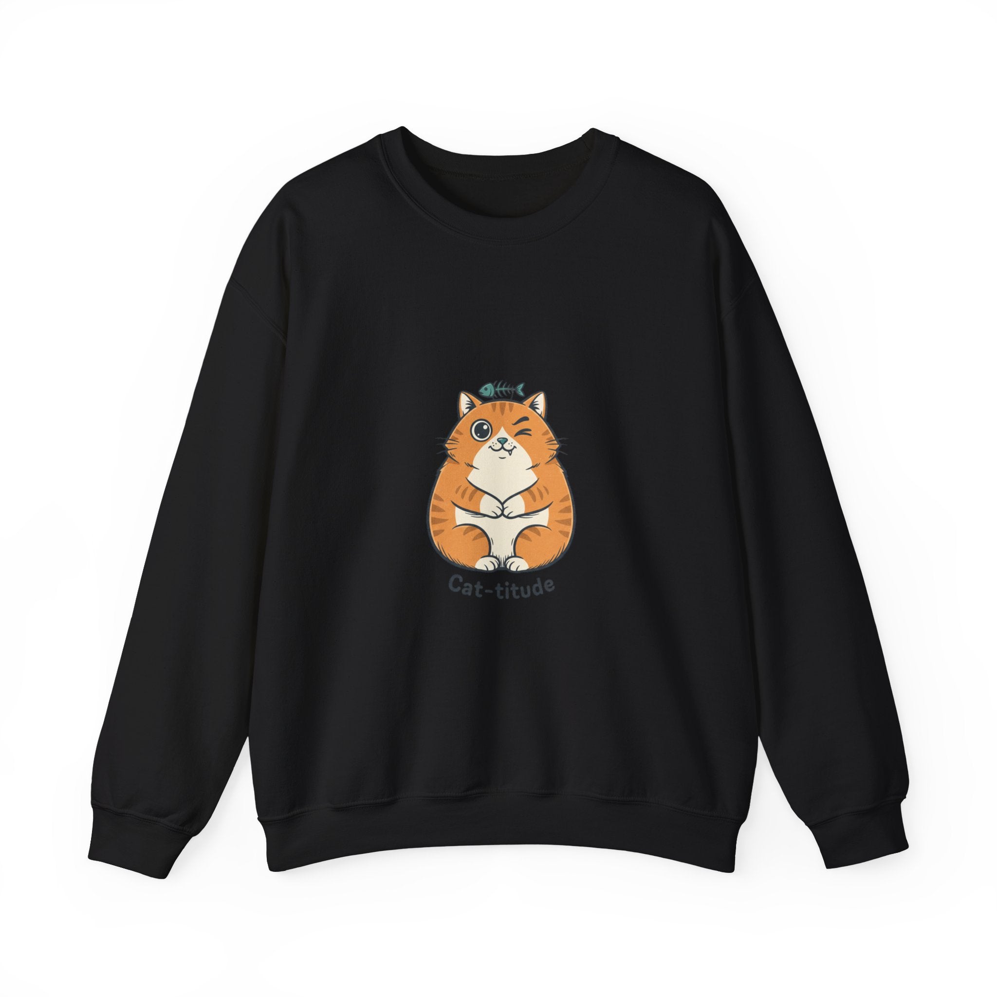 Cat-titude Crewneck Sweatshirt | sarcastic shirt, 90s aesthetic humor